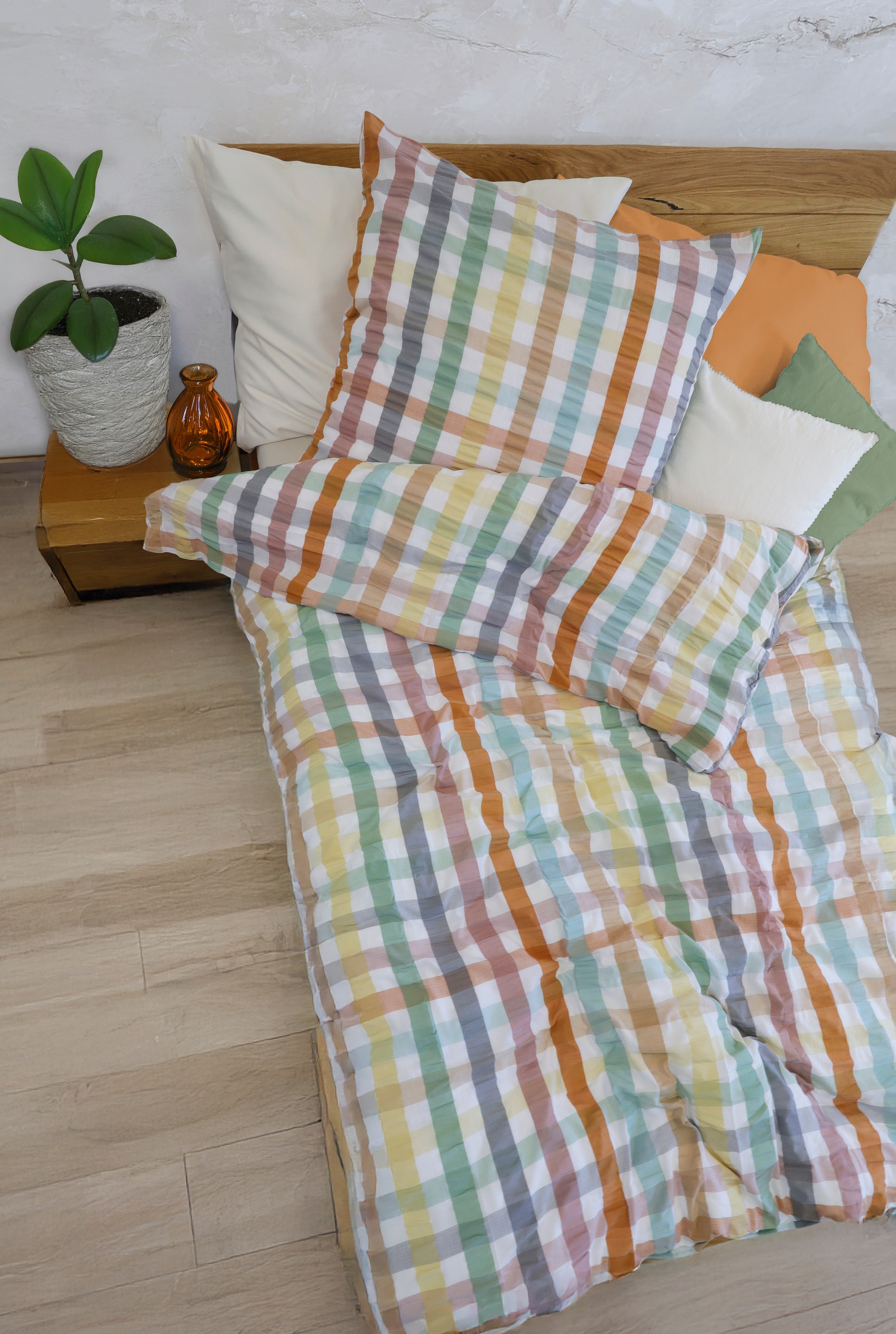fleuresse Bettwäsche "Rio" Bestickter Seersucker 100% Baumwolle, bügelfrei, günstig online kaufen