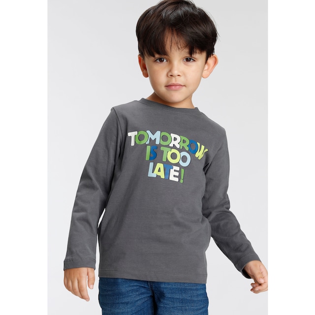 KIDSWORLD Langarmshirt »GET STARTED TODAY«, (Packung, 2 tlg., 2er-Pack)  online bestellen | BAUR