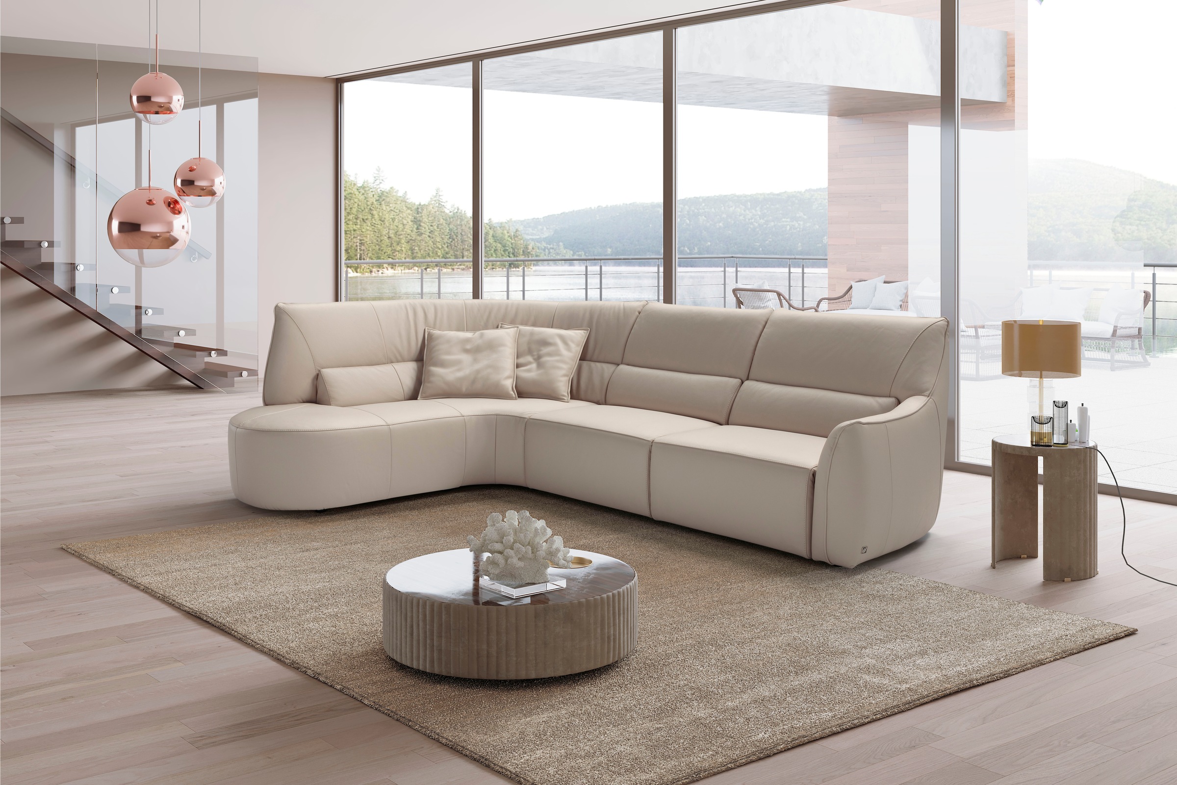 Egoitaliano Ecksofa "Puffy, extravagant & edel, Retro Designsofa, hoher Sit günstig online kaufen