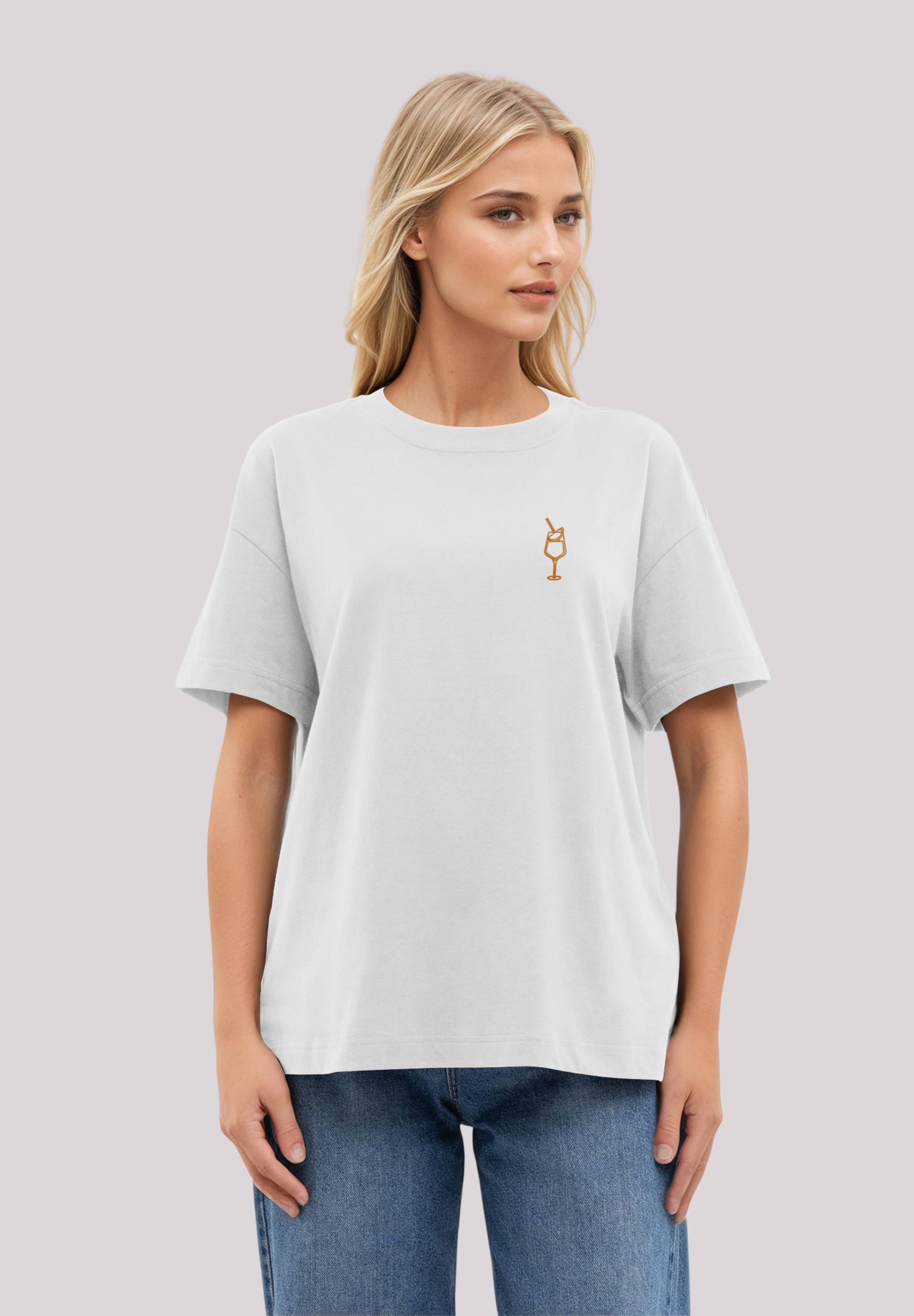 F4NT4STIC T-Shirt "Orange Spritz Bestickt", Premium Qualität günstig online kaufen