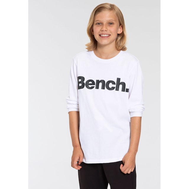 Bench. Langarmshirt »Basic«, mit Druck in Kontrastfarbe online kaufen | BAUR