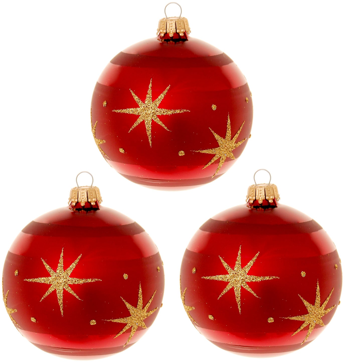 Glas kaufen Christbaumkugeln rot, Weihnachtsdeko (Set, 8 Weihnachtsbaumkugel | »Xmas Krebs Christbaumschmuck, St.), BAUR \