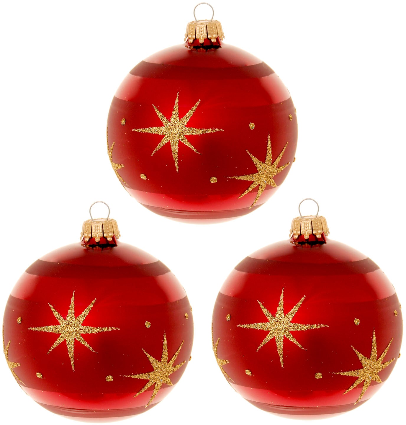 Krebs Glas Lauscha Weihnachtsbaumkugel "Xmas Night "Komet", 8 cm", (Set, 3 günstig online kaufen