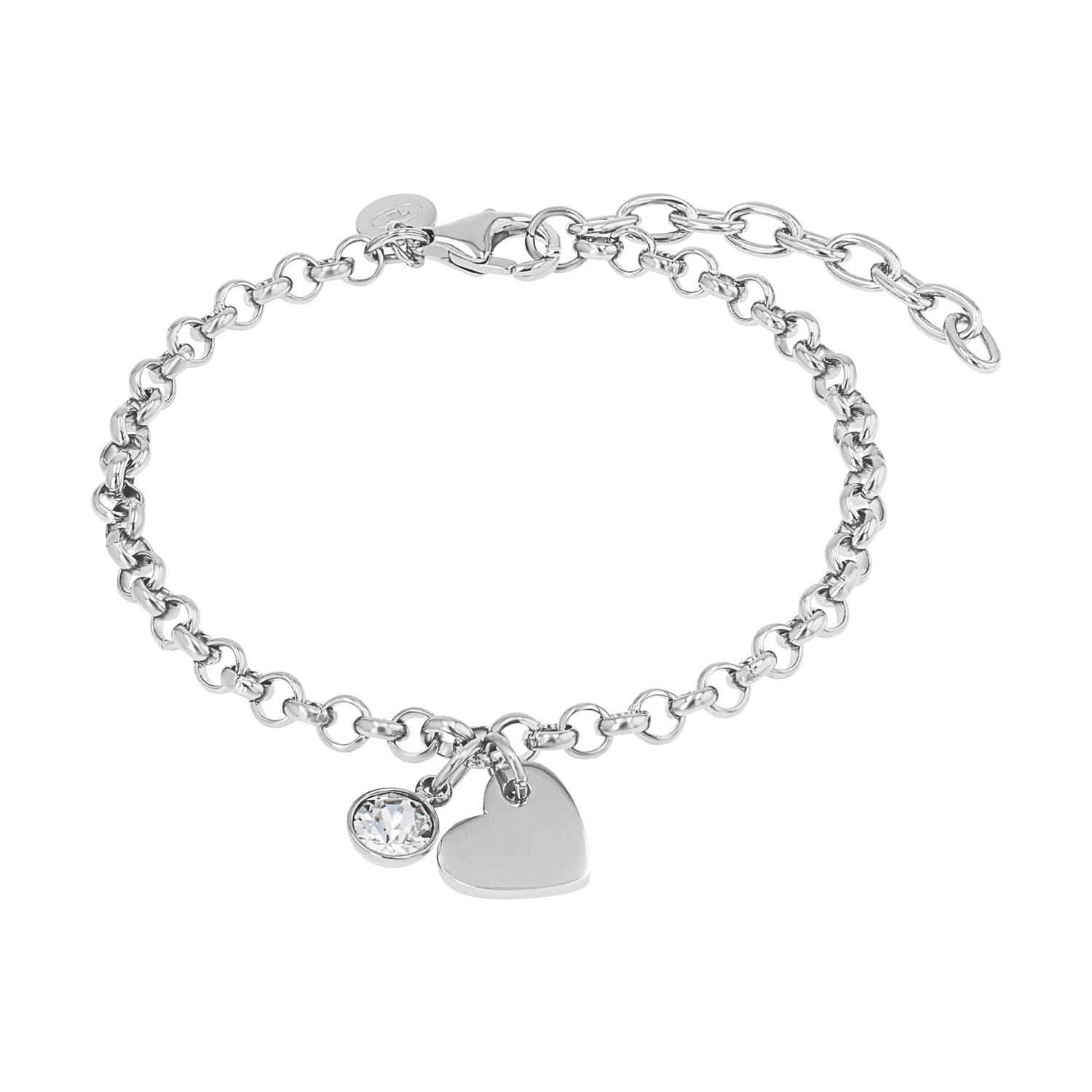 TOM TAILOR Armband »Schmuck Geschenk Edelstahl Herz« mit Kristallglas