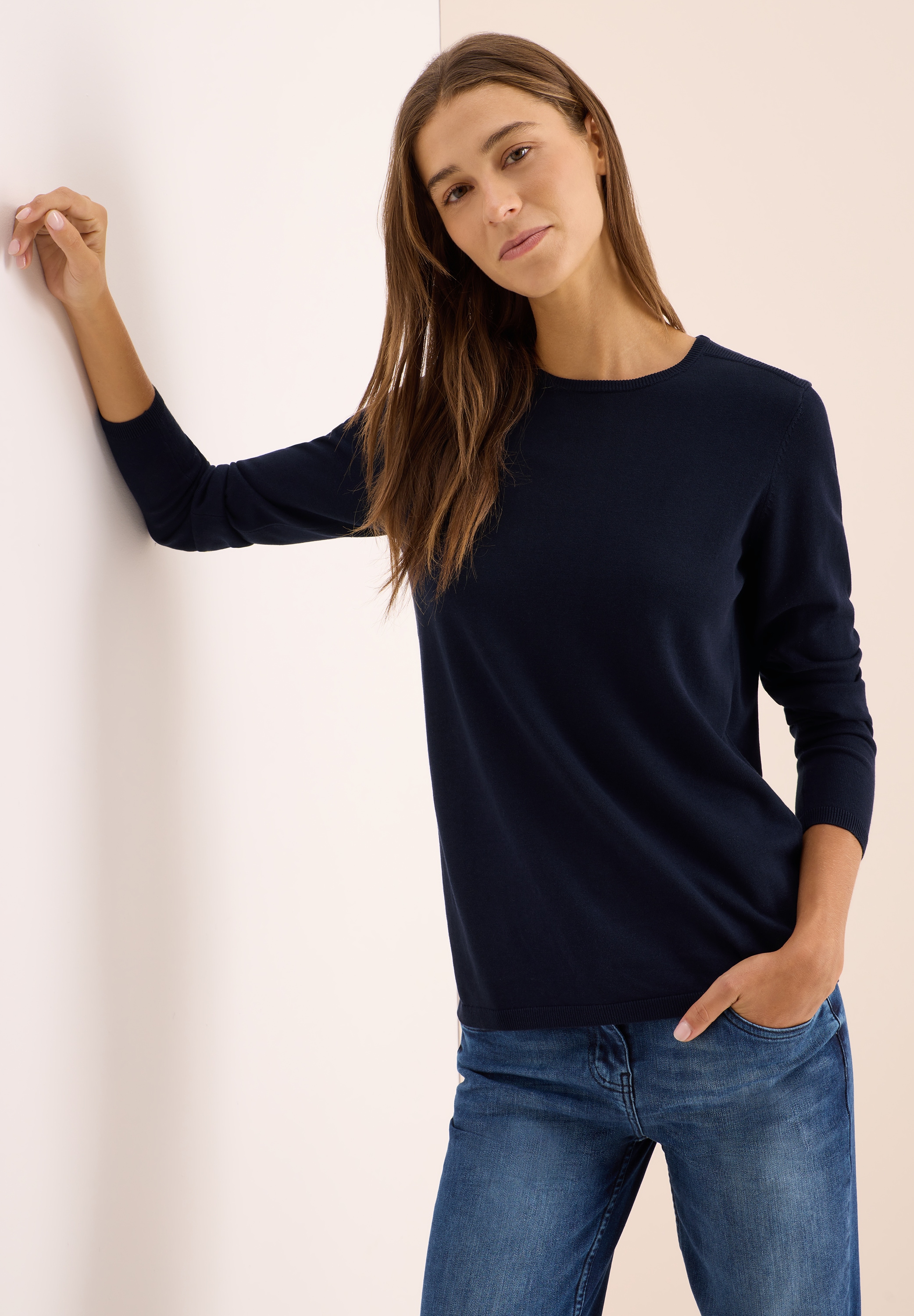Cecil Strickpullover, mit feinem Detail an der Schulter und Viskose-Anteil