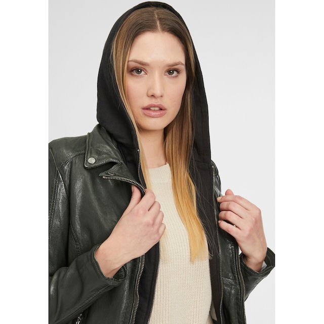 Gipsy Lederjacke »GWYvie RF«, mit Kapuze online kaufen | BAUR