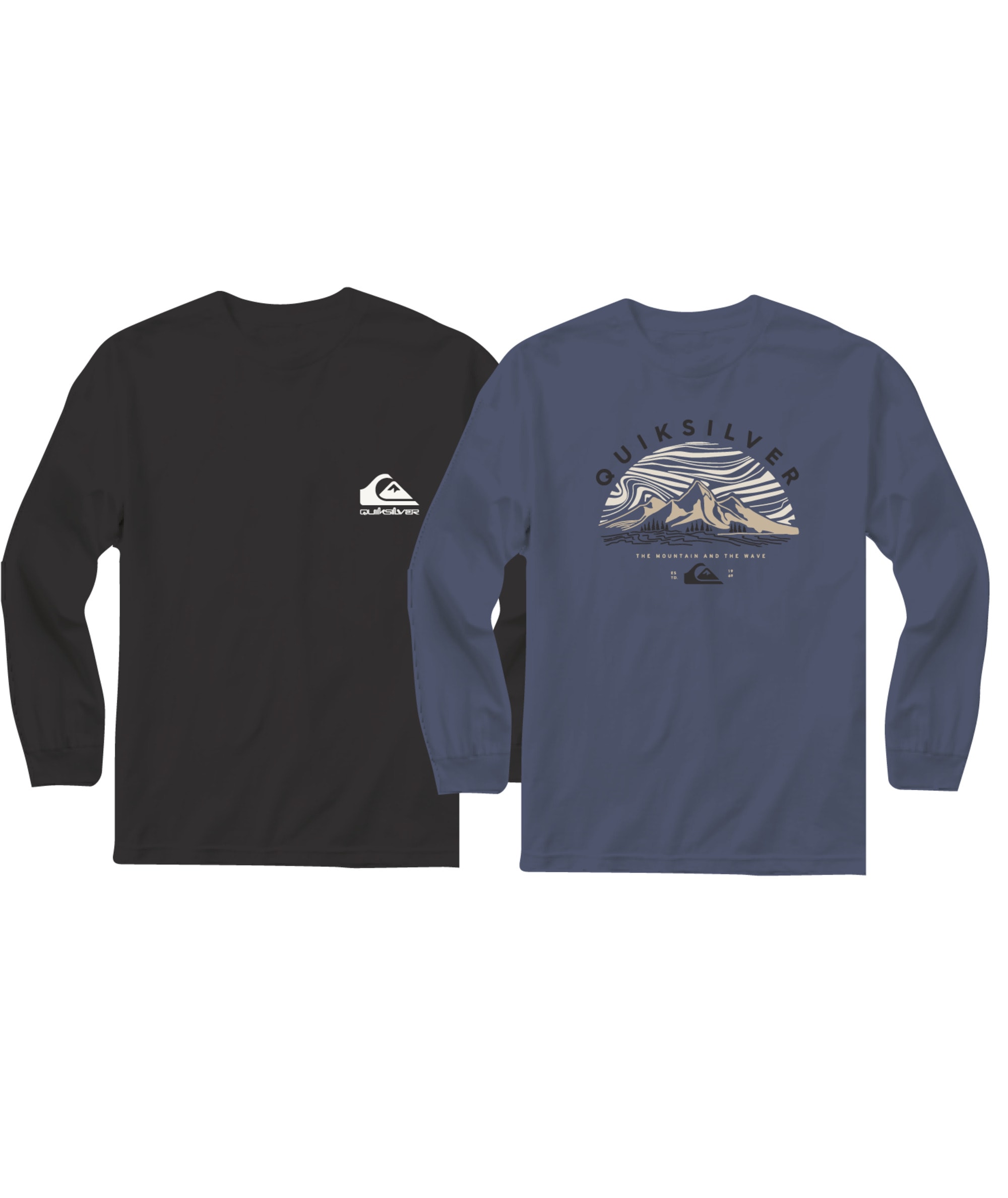 QUIKSILVER Jungen Langarmshirt "MTWAVE DUNESCAPE LS PACK YOUTH", blau, Gr. 14, Obermaterial: 100% Baumwolle, Shirts