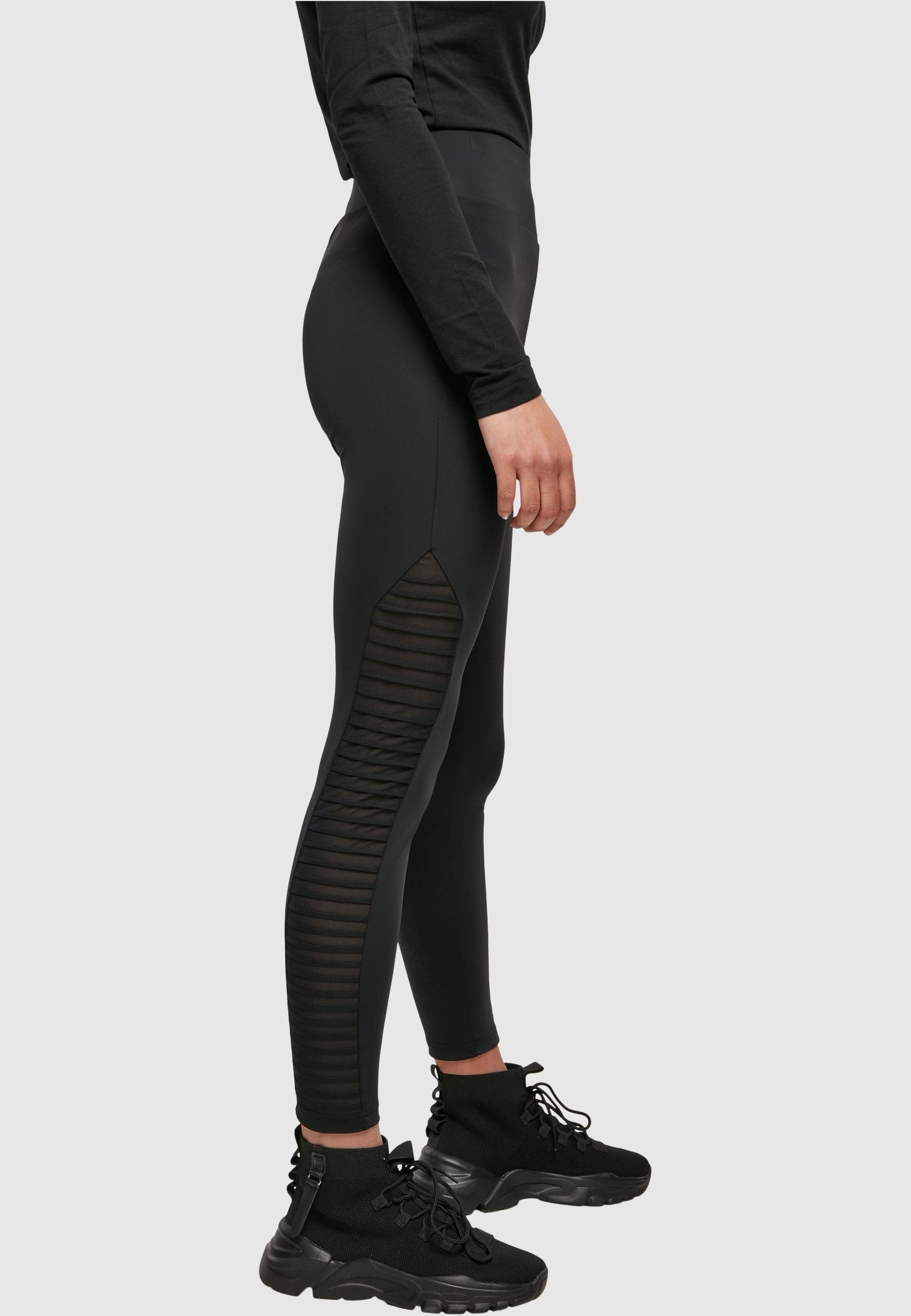 URBAN CLASSICS Leggings »Urban Classics Damen Ladies Highwaist Biker Tech Mesh Leggings«, (1 tlg.)