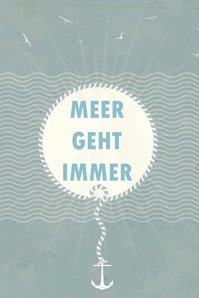 queence Metallbild "Meer geht immer", Schriftzüge-Schriftzug, (1 St.), Stah günstig online kaufen