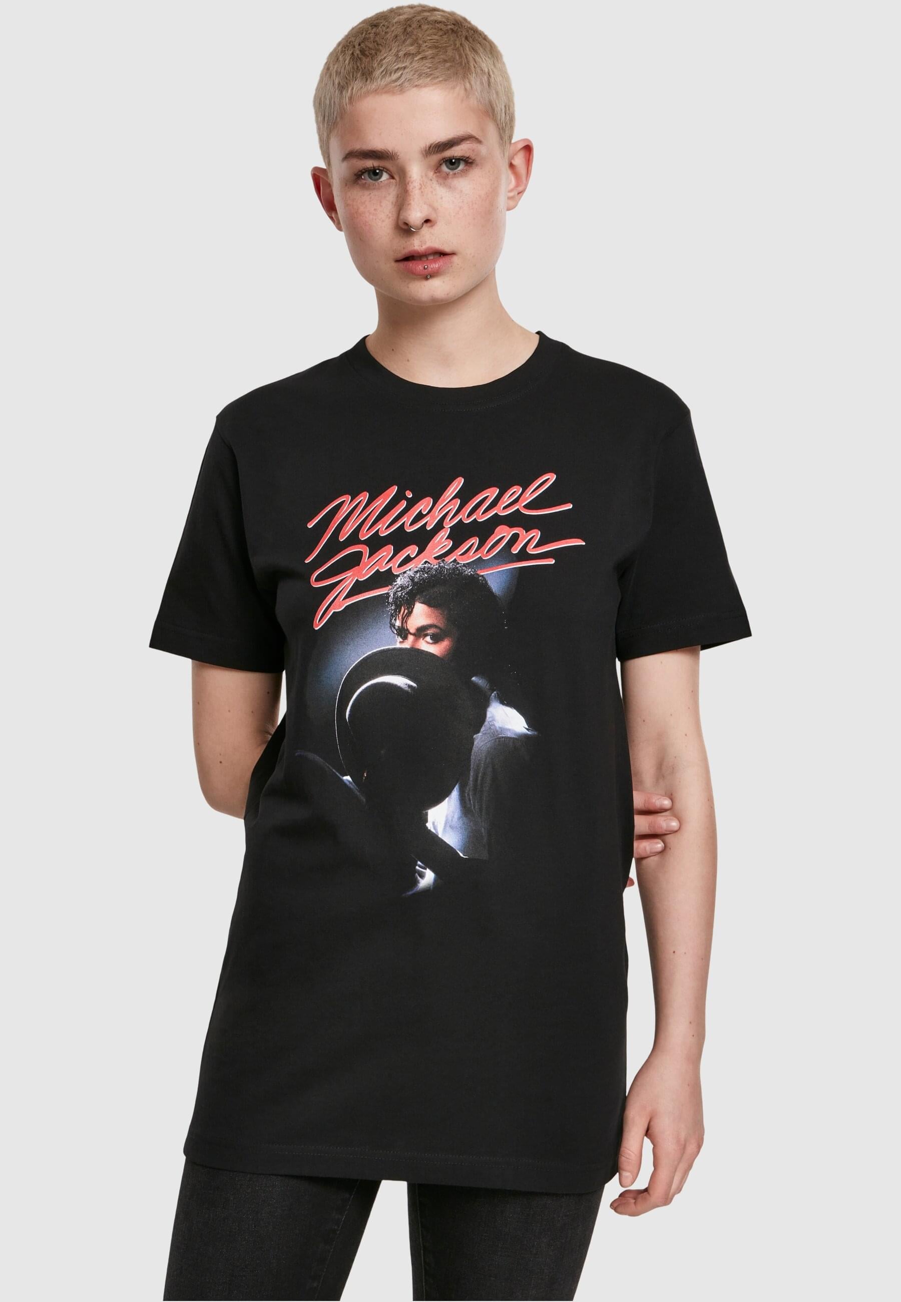 Merchcode Kurzarmshirt »Merchcode Damen Ladies Michael Jackson Tee«, (1 tlg.)