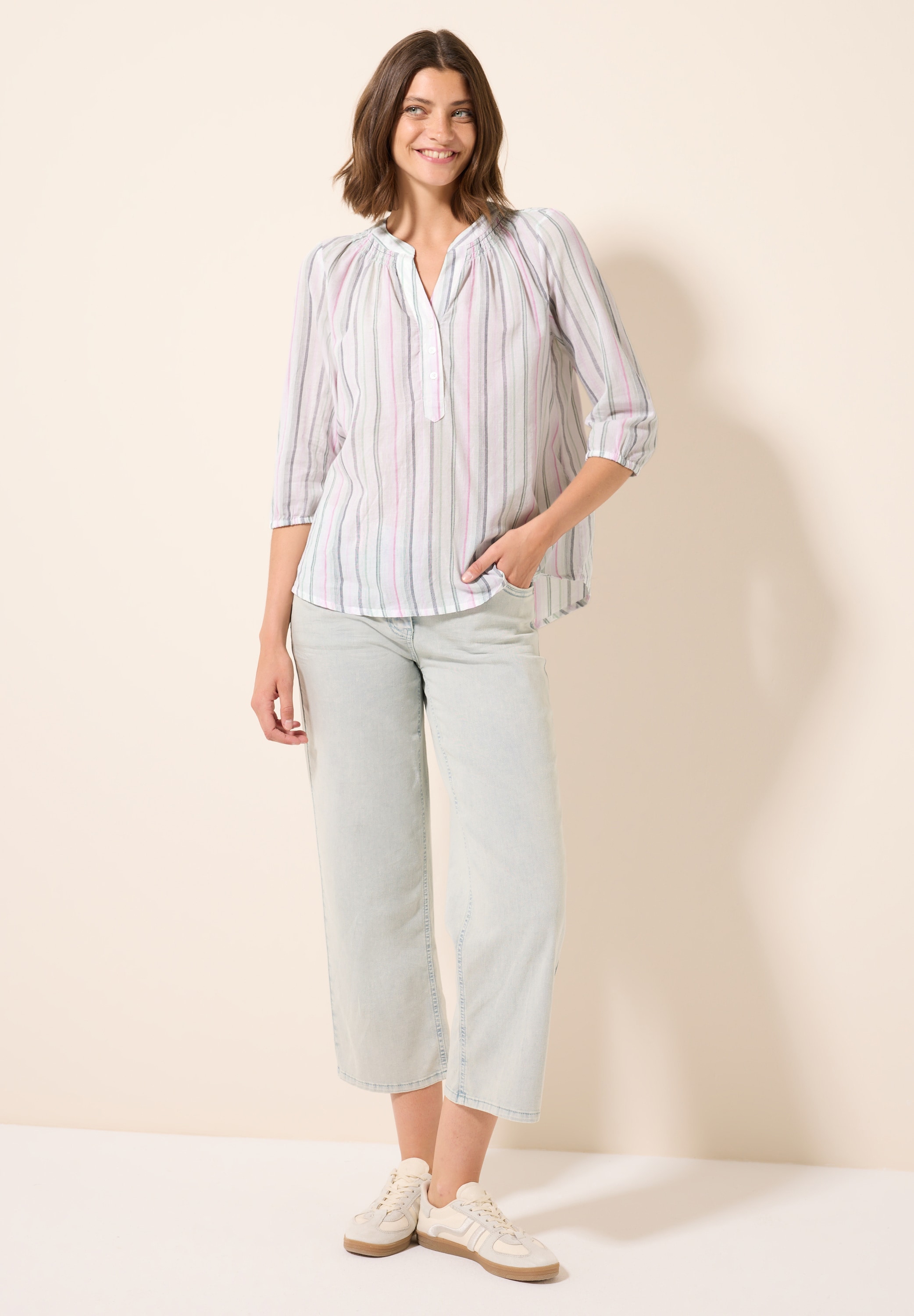Cecil Klassische Bluse, mit 3/4 Ärmeln