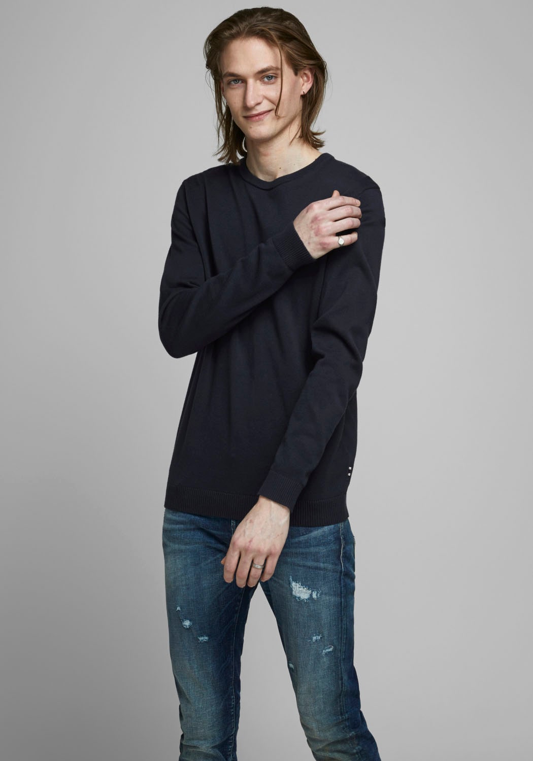Jack & Jones Herren Pullover JJEBASIC KNIT CREW NECK günstig online kaufen