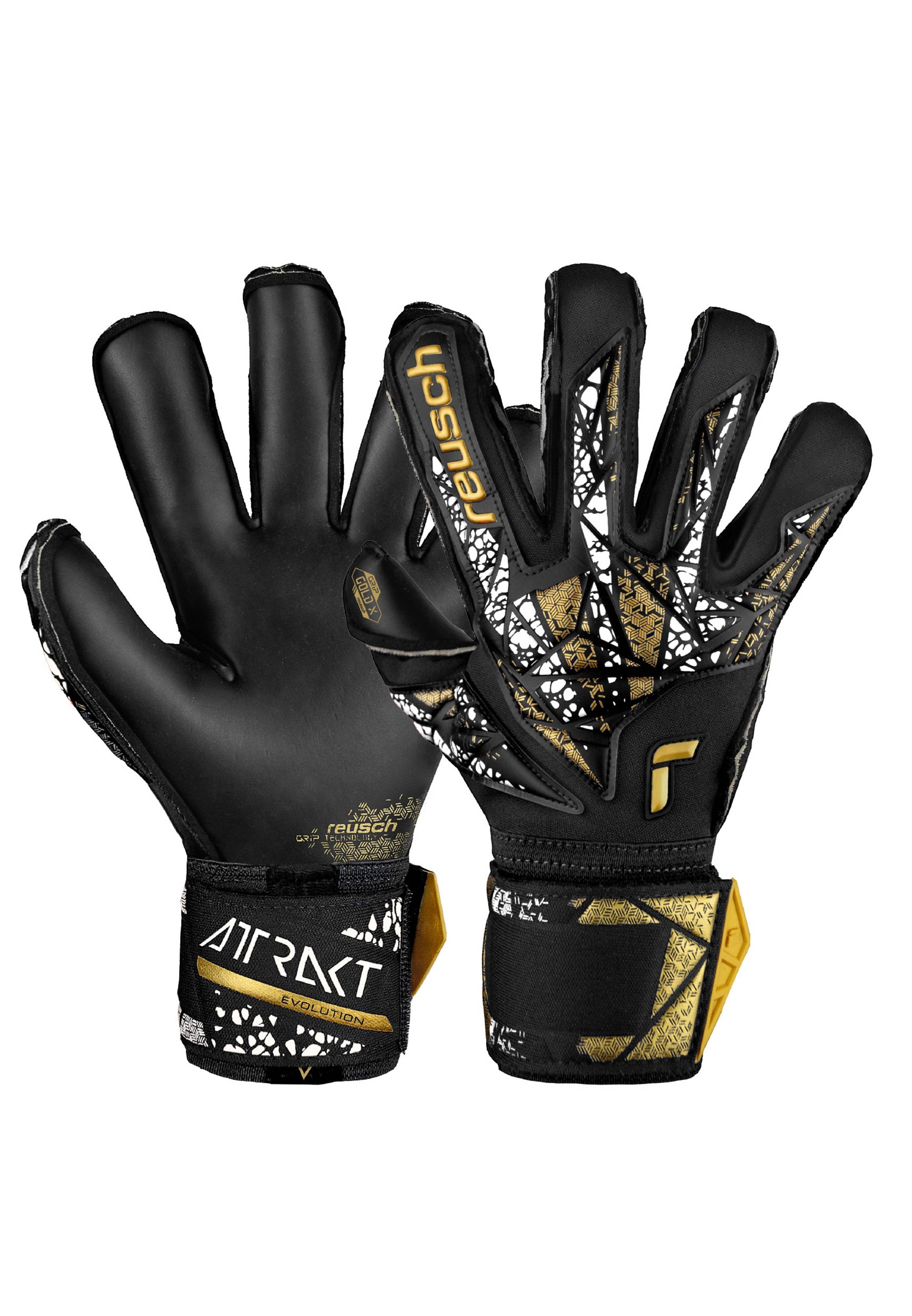 Torwarthandschuhe »Attrakt Gold X Evolution Cut«, Finger Support mit Evolution Cut