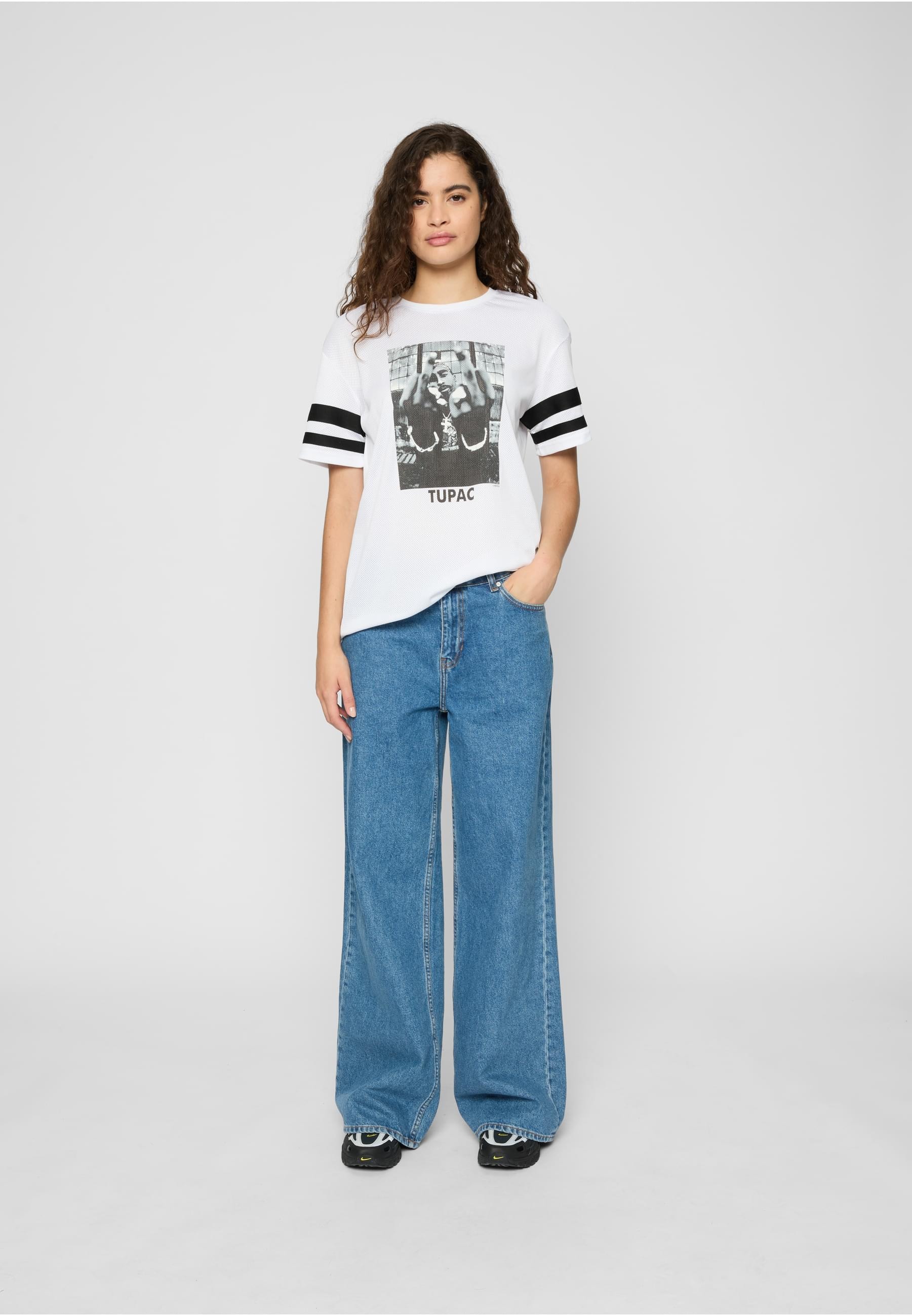 MisterTee T-Shirt »MisterTee Damen Ladies 2Pac Stripes Tee«, (1 tlg.)