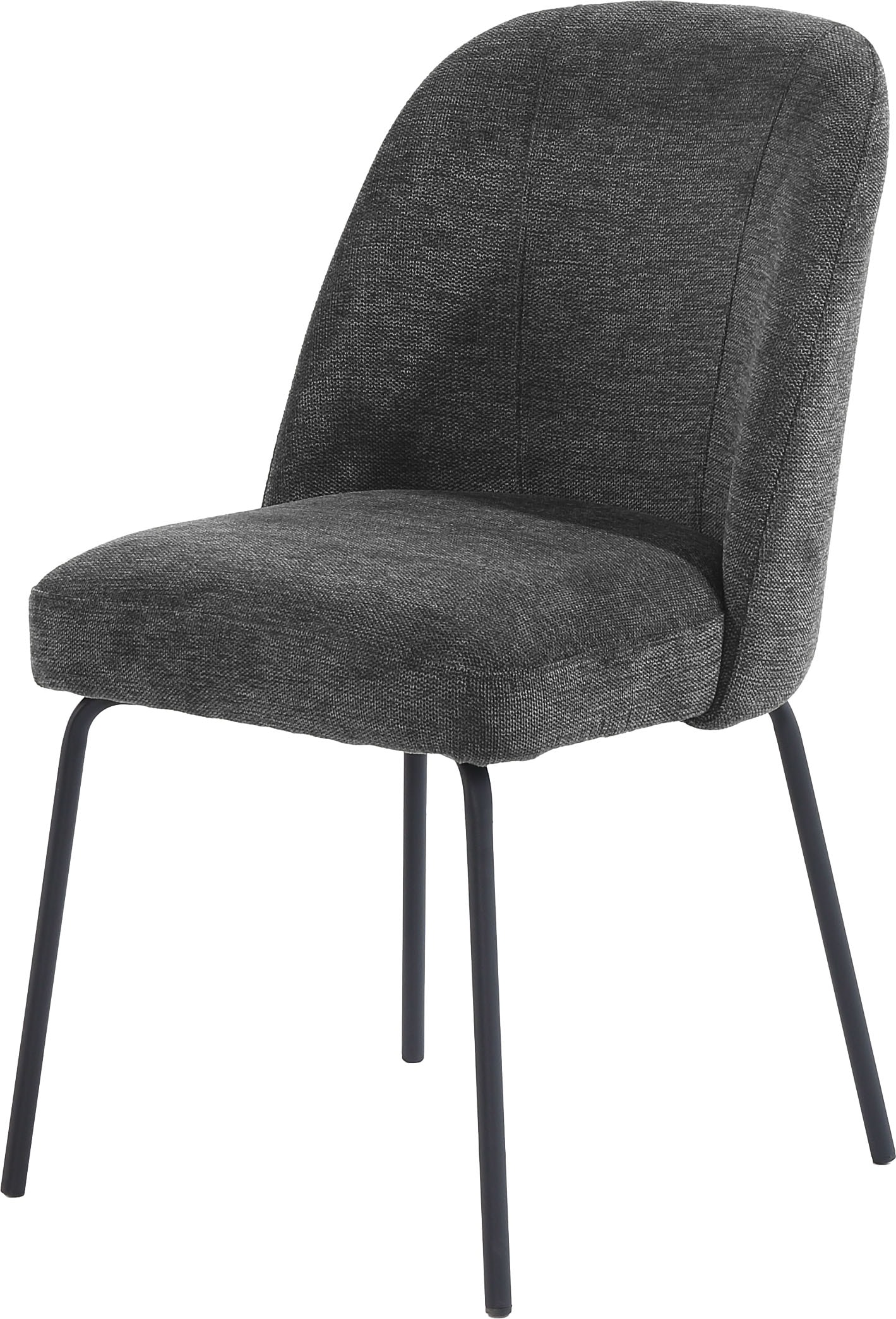 OTTO home Eckbankgruppe »Melvin (Set, 4-tlg. Tisch, Bank und 2 Stühle), Taschenfederkern« Tisch (120x75cm) schwarz, Bank und Stühle anthrazit oder beige