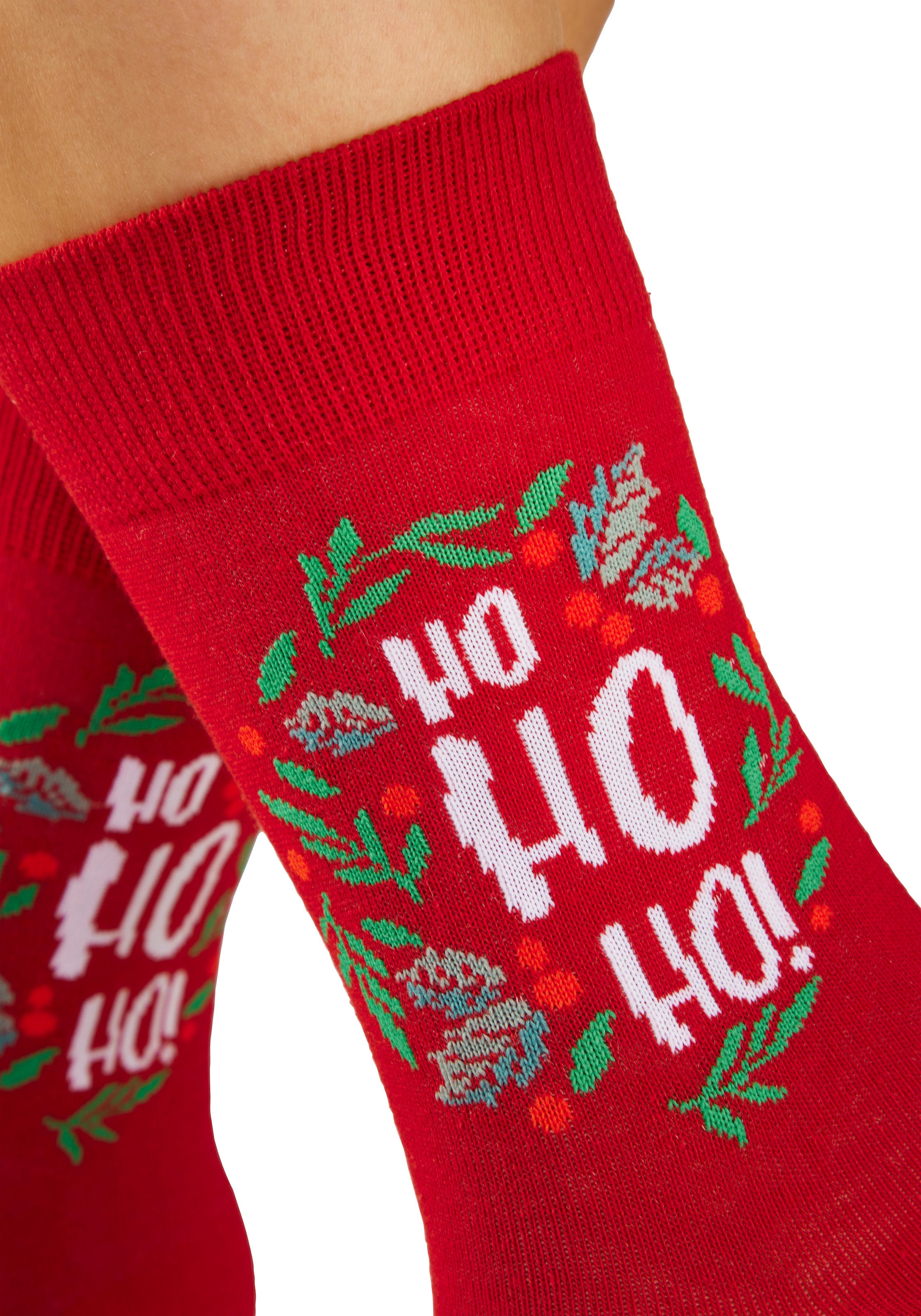 H.I.S Freizeitsocken »Damen Weihnachtssocken« Packung, 3 Paar tlg. mit lustigen Motiven