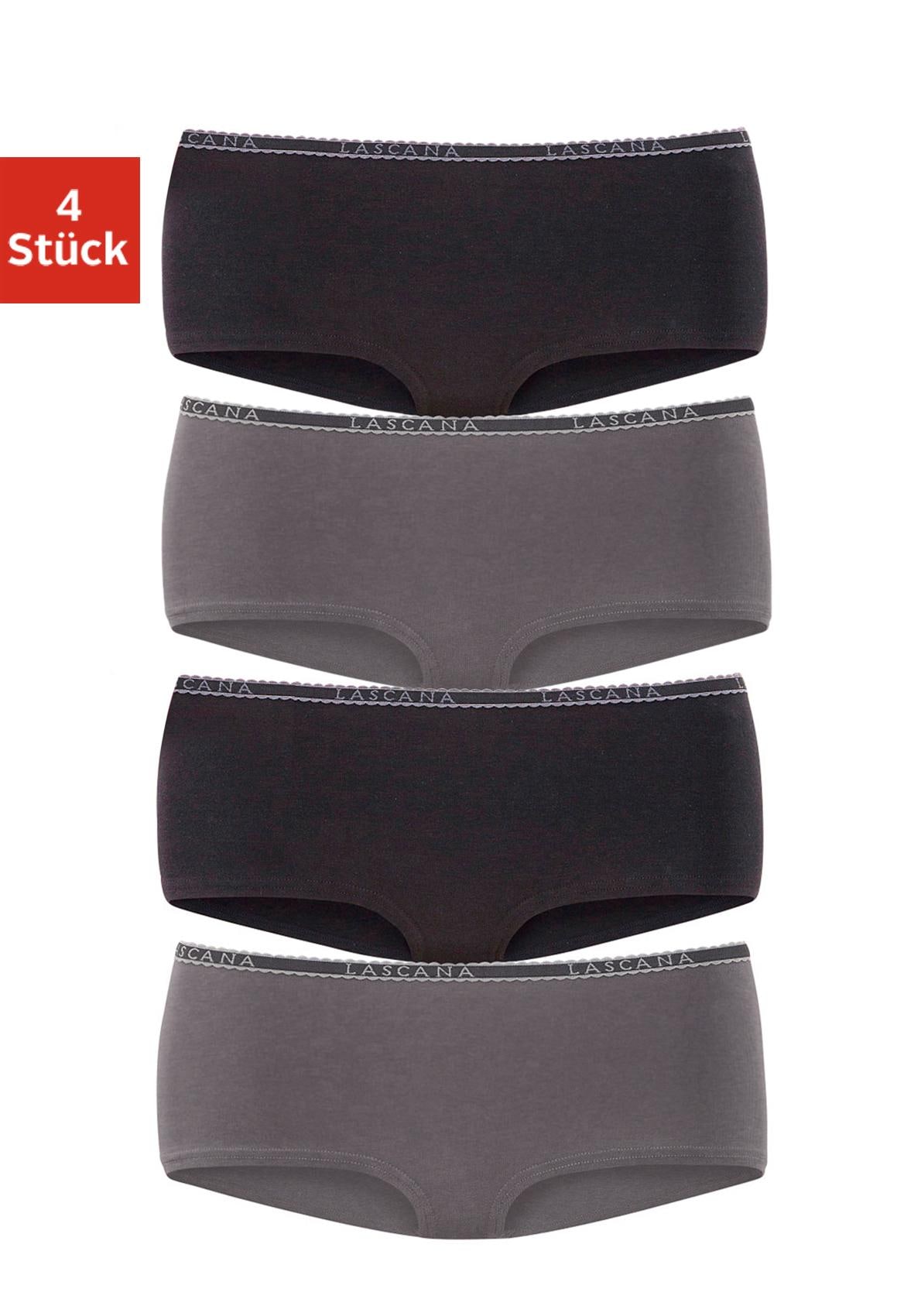 LASCANA Kelnaitės (4er-Pack) iš elastingas Bau...