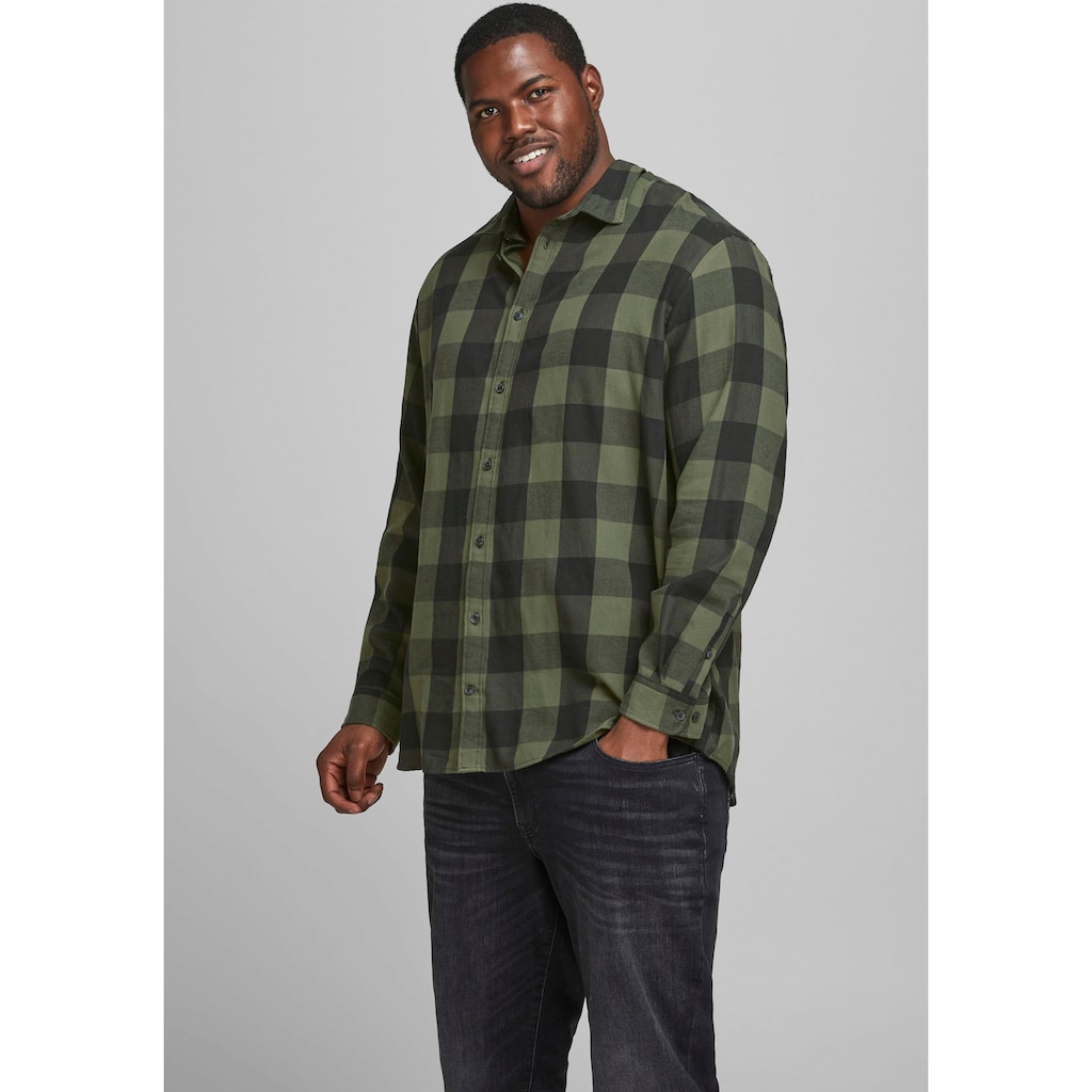 Jack & Jones PlusSize Karohemd »GINGHAM TWILL SHIRT«, Bis Größe 6XL