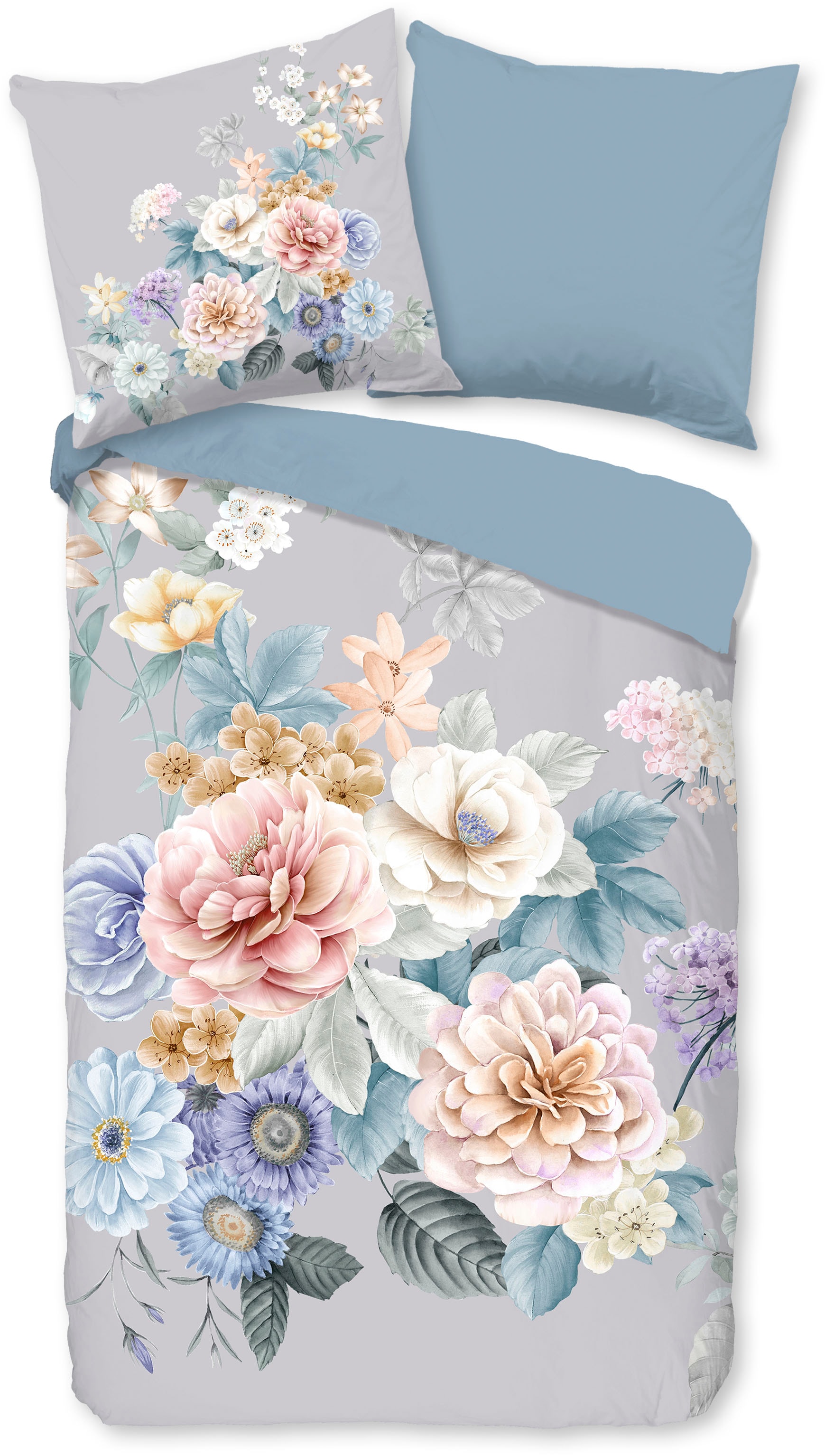 good morning Wendebettwäsche "Ulm" 2 Stk. tlg. Baumwolle, Renforcé, Reißver günstig online kaufen