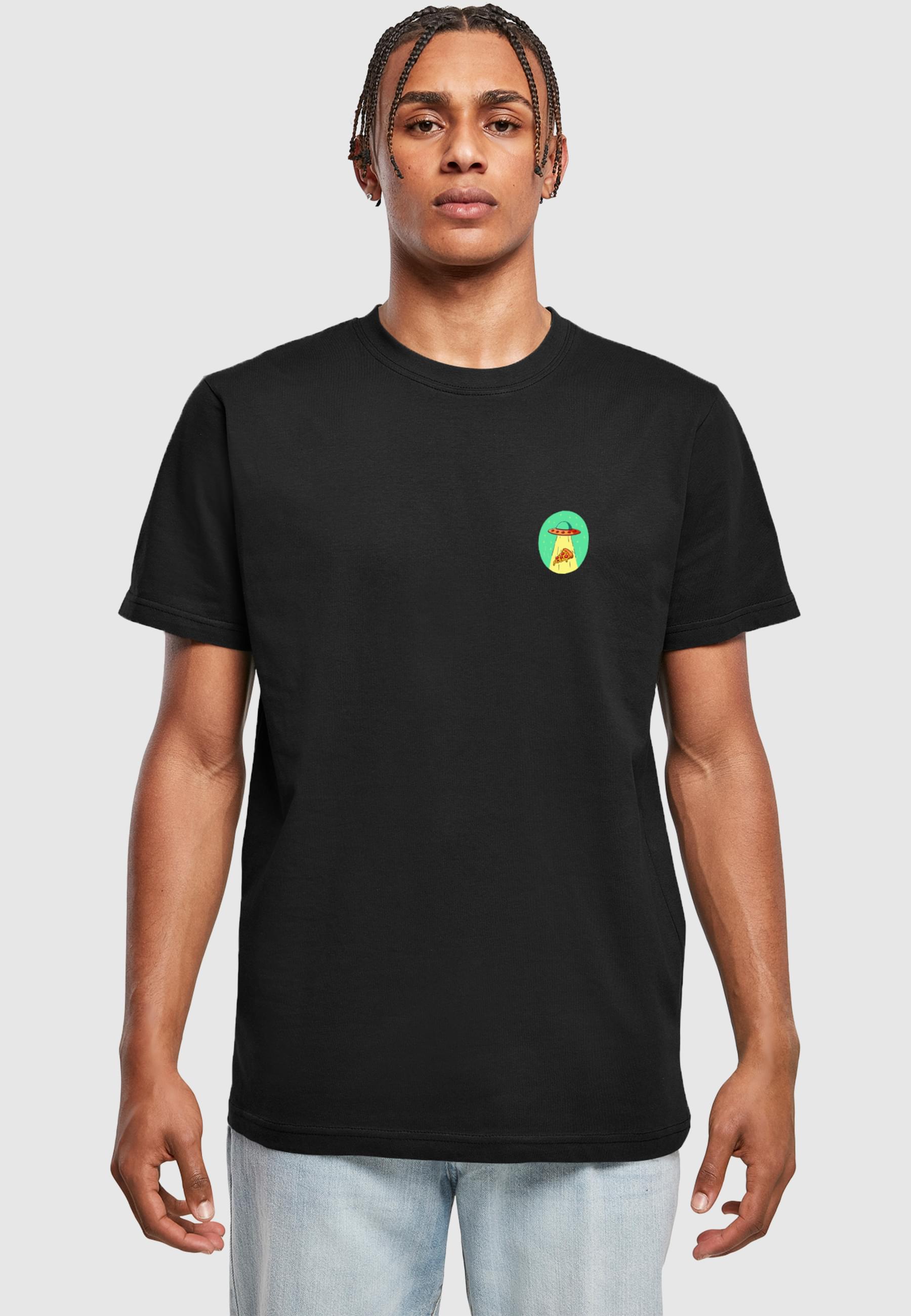 Thumbnail - MisterTee T-Shirt "MisterTee Herren Ufo Pizza Tee", (1 tlg.)