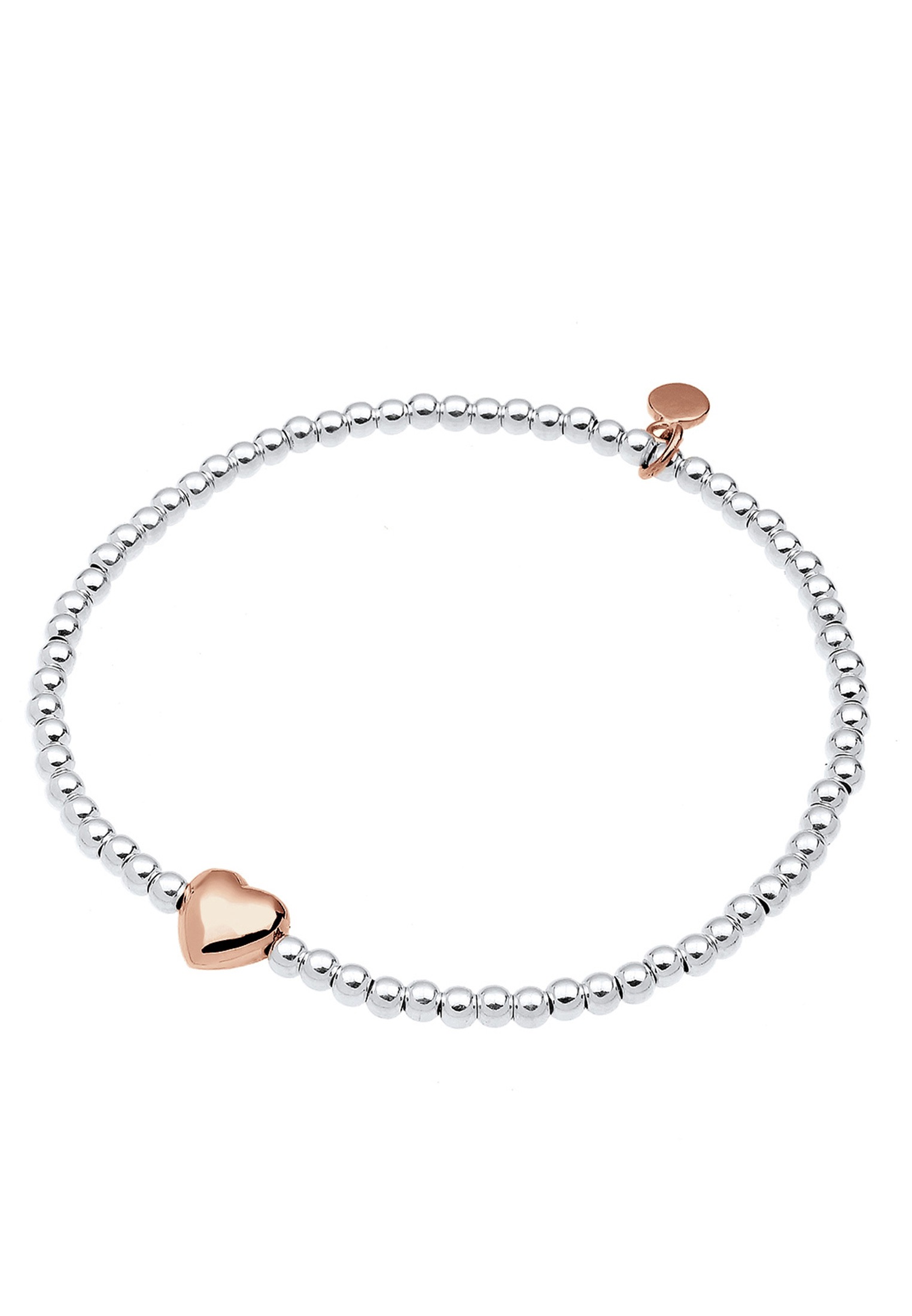 Elli Armband »Elli Armband Herz Liebe Kugeln Bi-Color 925 Silber«