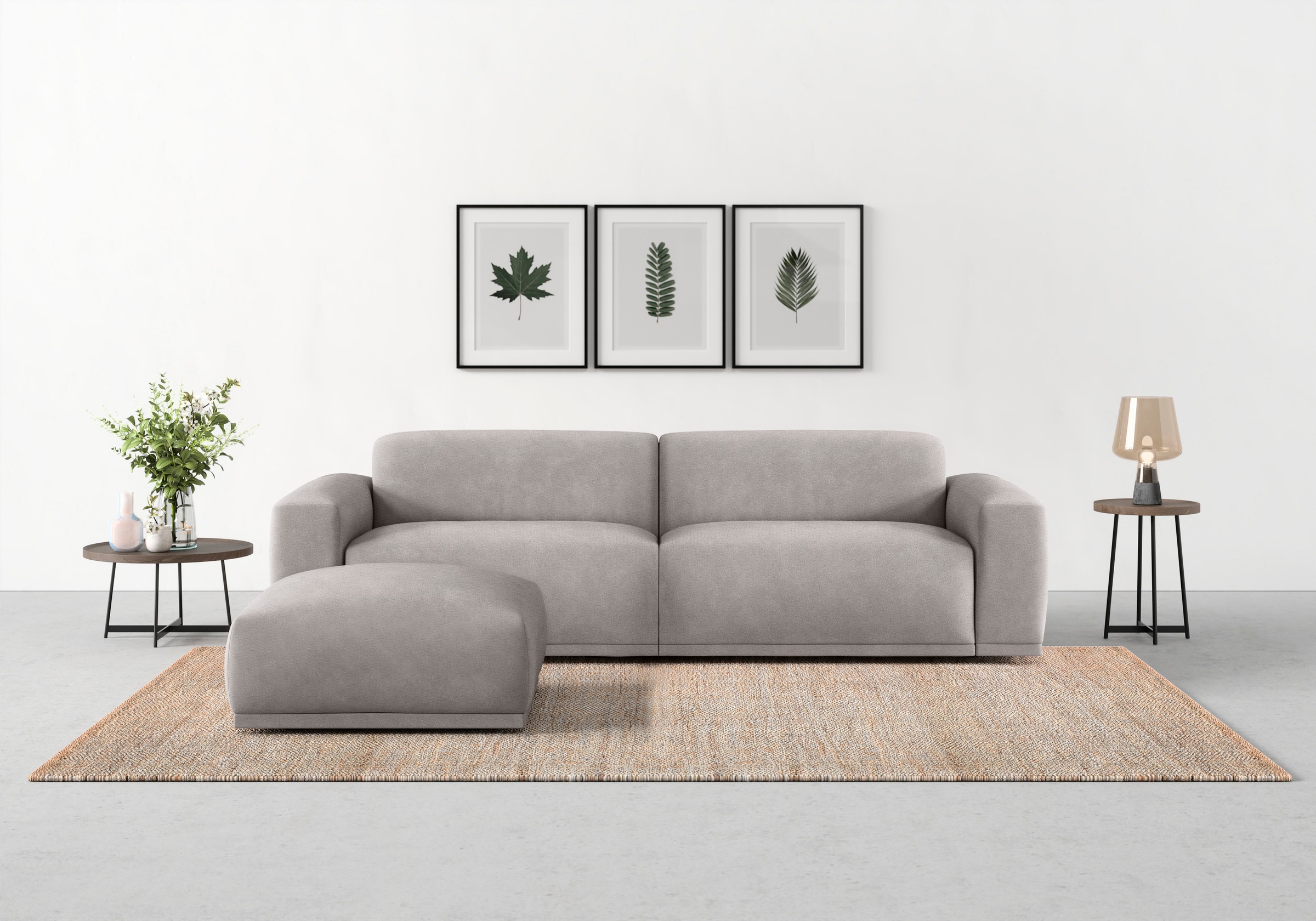 TRENDMANUFAKTUR Big-Sofa »Braga, mit hochwertigem Kaltschaum, Megasofa, in Cord erhältlich«, modernes Big-Sofa, Couch mit hohem Sitzkomfort, 254/72/107 cm (B/H/T)