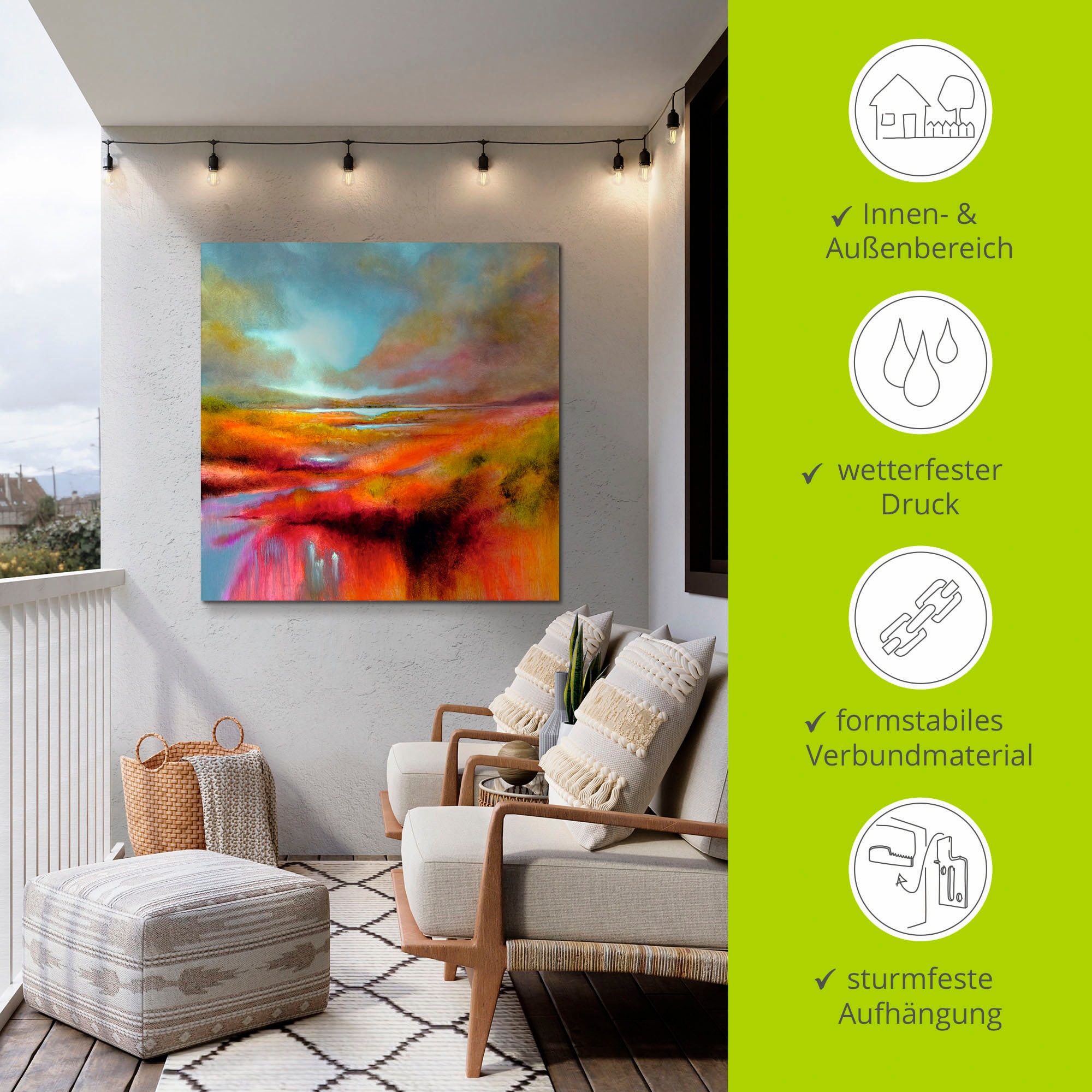 Artland Wandbild »Ein perfekter Tag«, Berge, (1 St.), als Alubild, Leinwandbild, Wandaufkleber oder Poster in versch. Größen