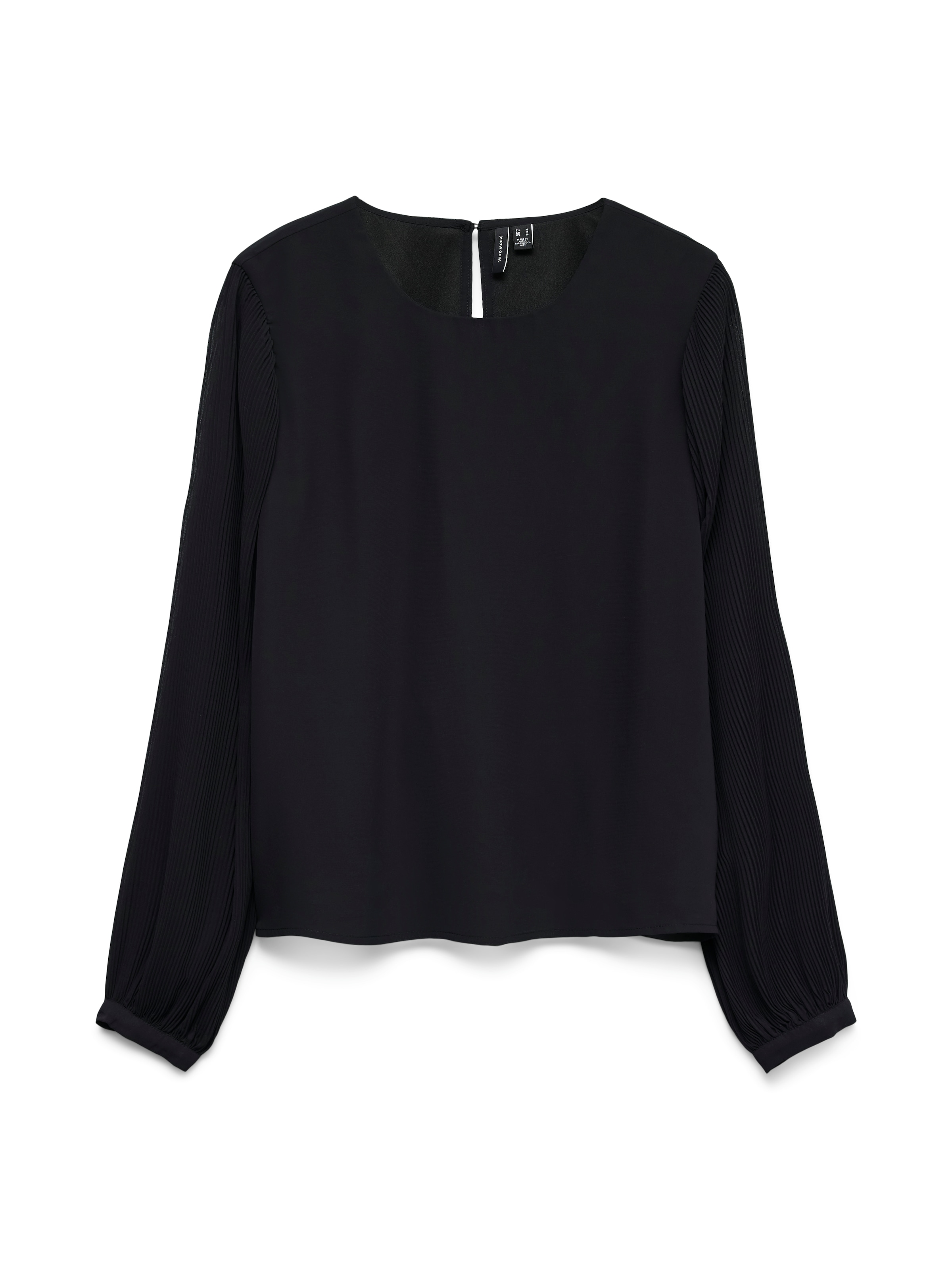 Vero Moda Blusenshirt "VMSIGNE LS PLISSE TOP WVN" mit Schlingenverschluss günstig online kaufen