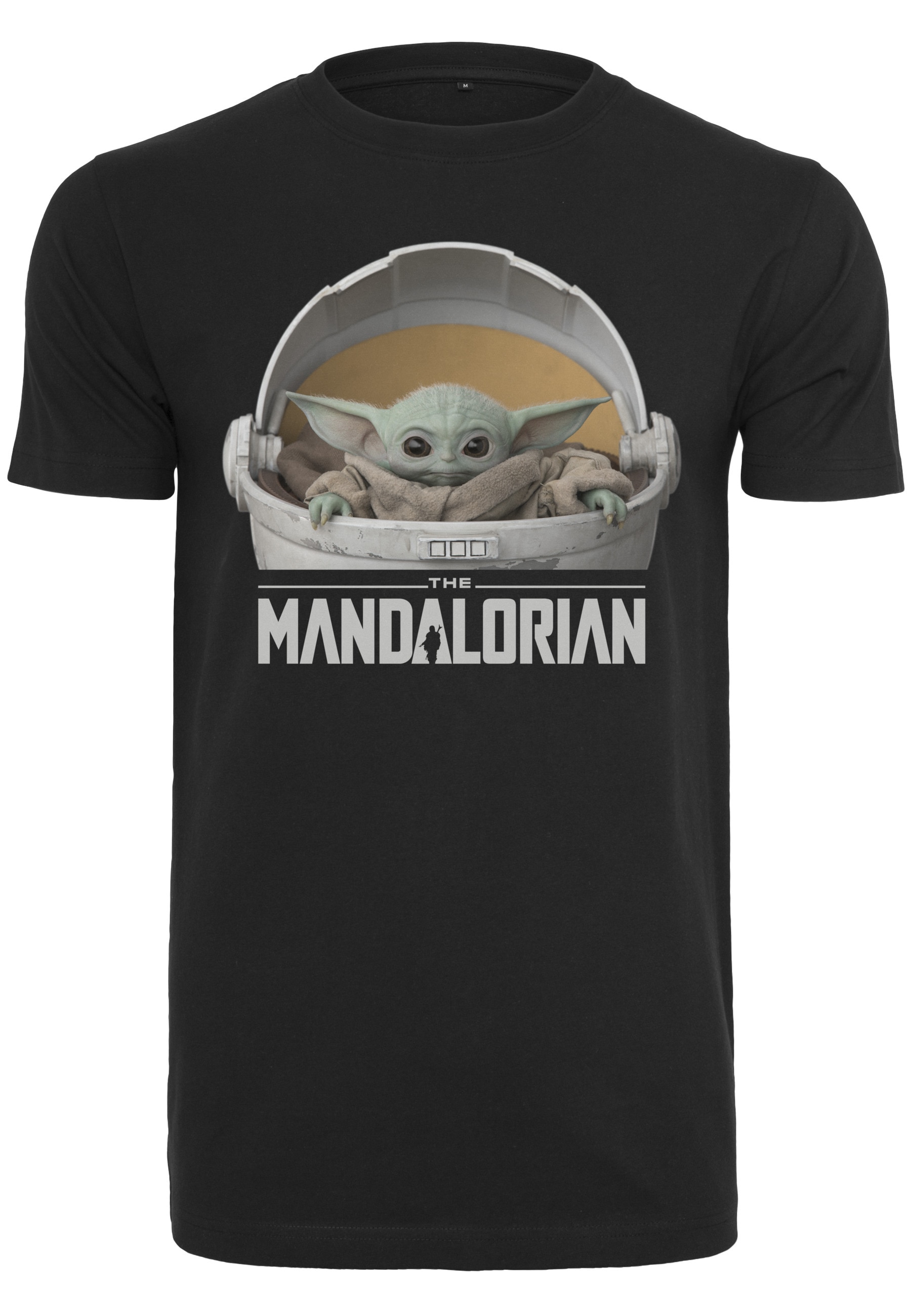Merchcode T-Shirt "Merchcode Herren Baby Yoda Mandalorian Logo Tee" 1 Stk.