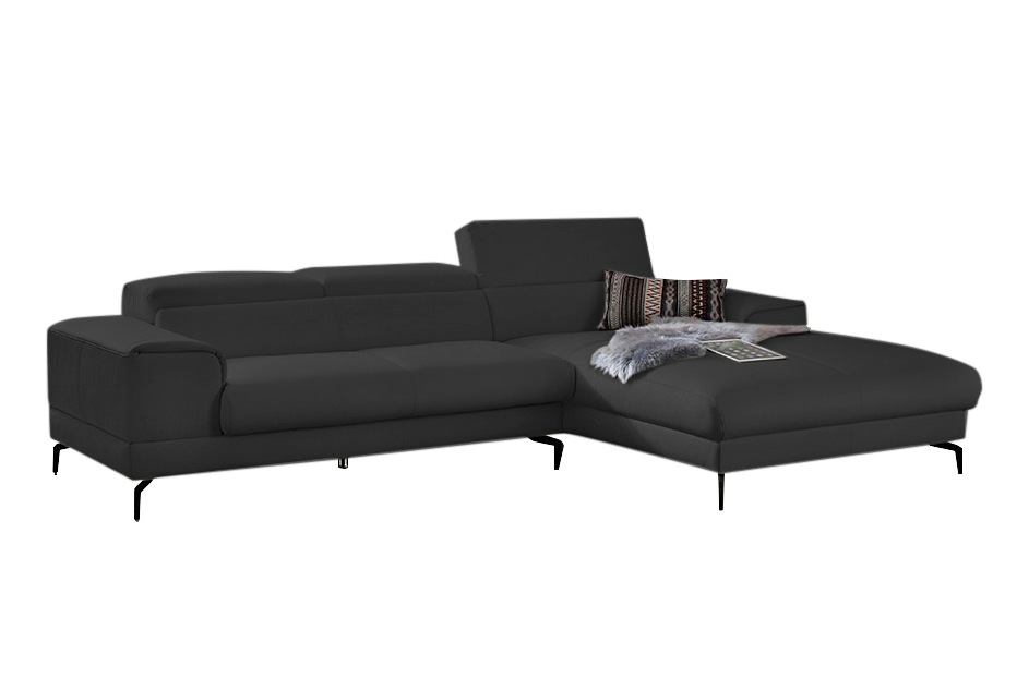W.SCHILLIG Ecksofa »piedroo, Designsofa mit tollem Sitzkomfort, L-Form«, Kopfteilverstellung, wahlweise mit Sitztiefenverstellung, Breite 303cm