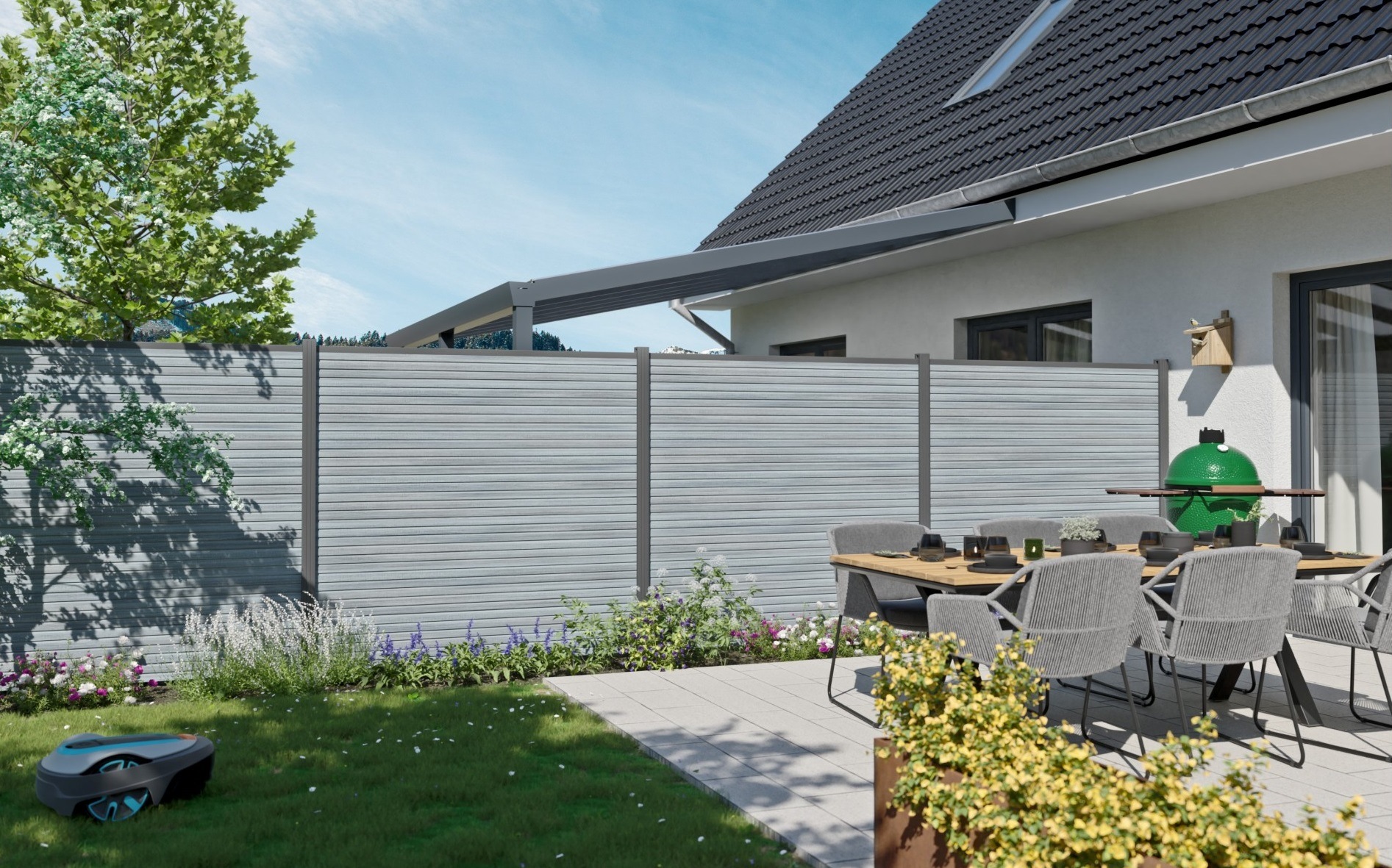 Tetzner & Jentzsch Sichtschutzelement "WARREN 2" pflegeleicht, coextrudiert günstig online kaufen