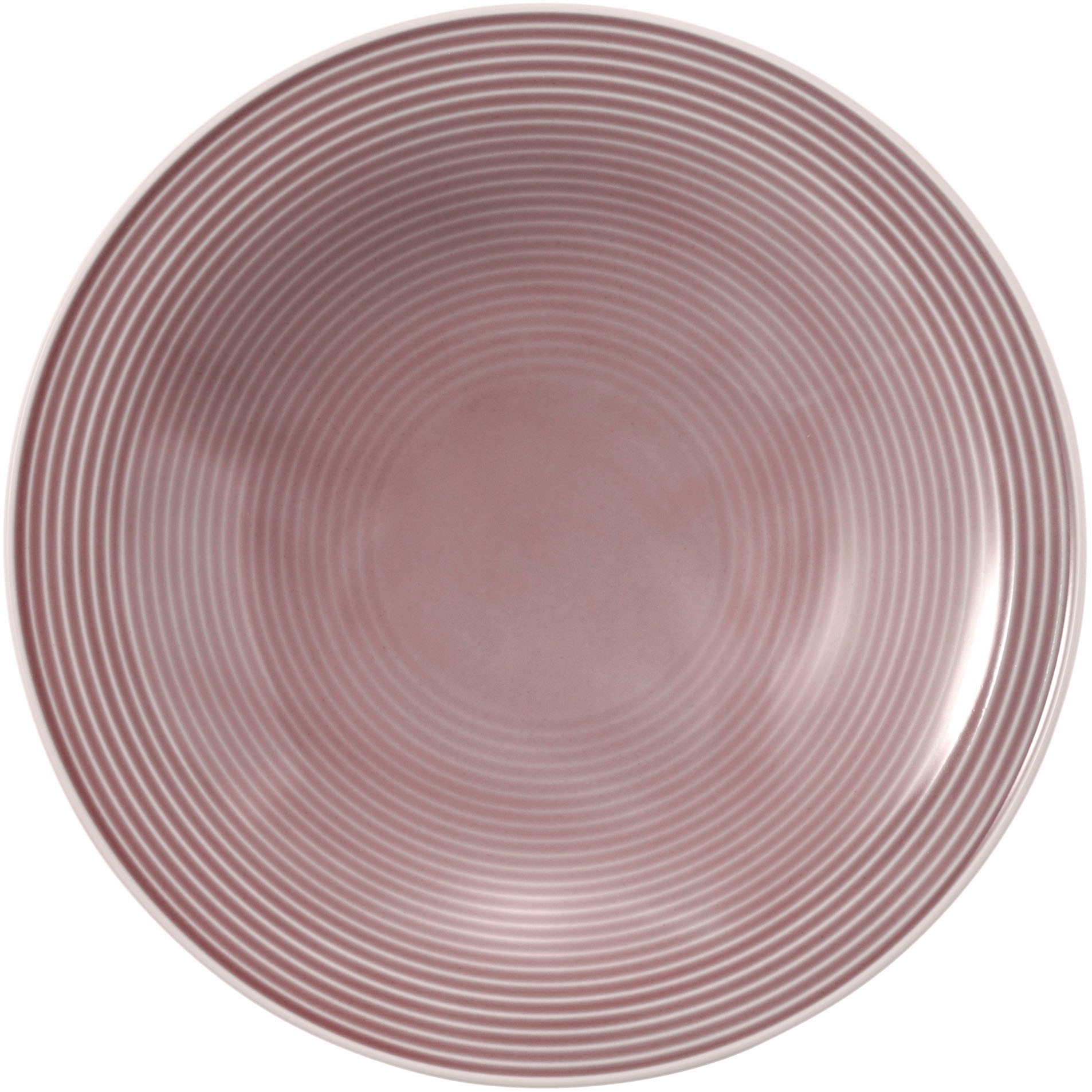 Seltmann Weiden Tafelservice »Geschirr-Set, 12 Teile, Beat Altrosa«, (Set, 12 tlg., 6x Suppenteller rund 21 cm, 6x Speiseteller rund 27,5 cm), Teller Set, weiß, mit Rillendekor, 12 Teile, für 6 Personen