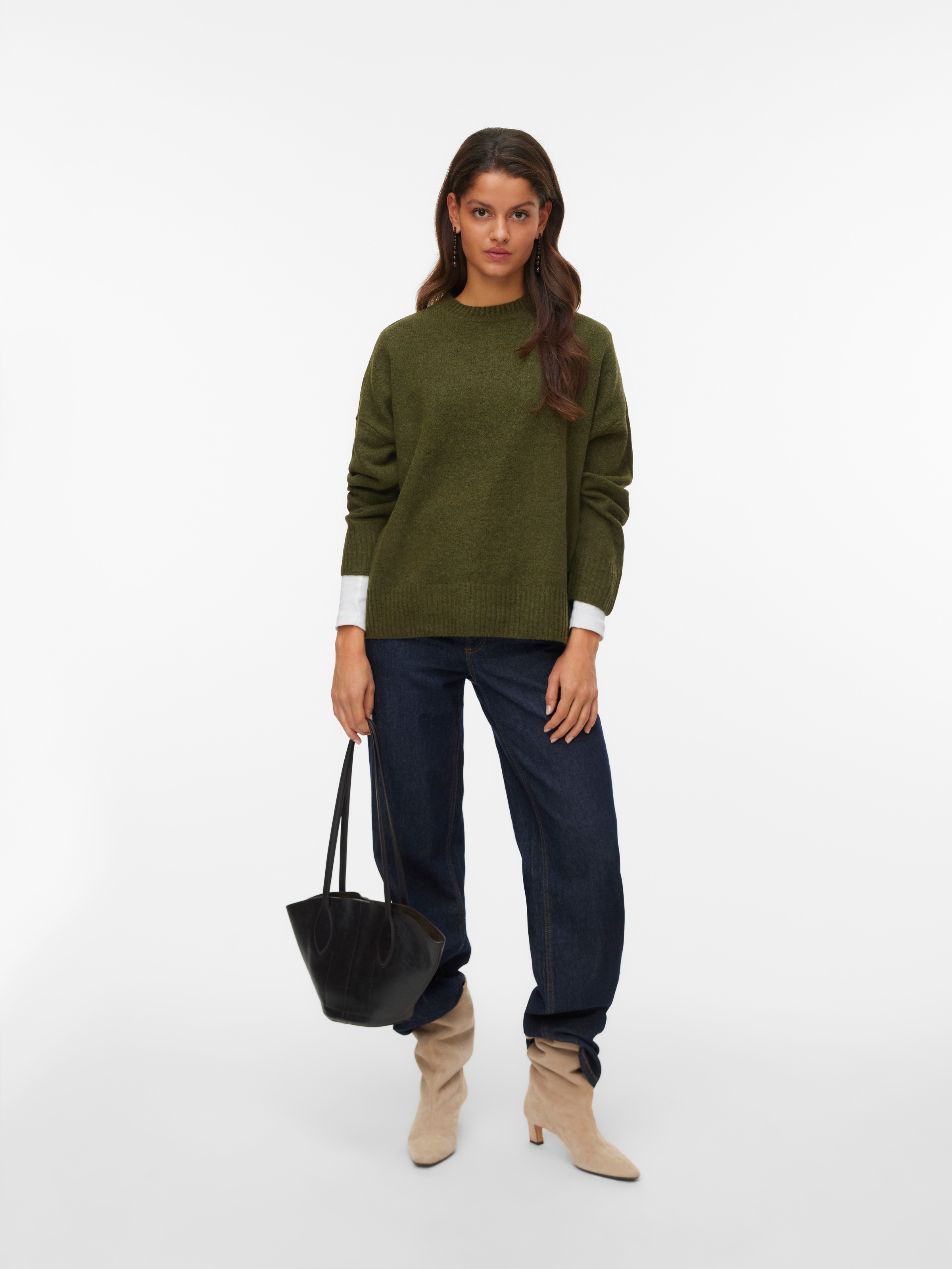 Vero Moda Strickpullover »VMBOOM LS O-NECK PULLOVER GA NOOS«