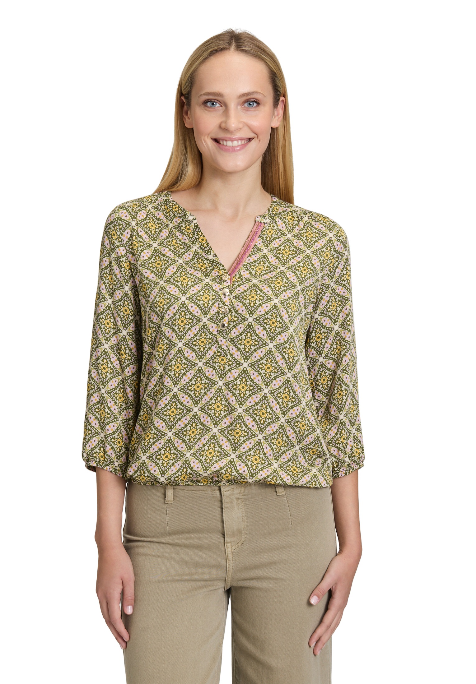 Cartoon Schlupfbluse "Damen mit Muster" günstig online kaufen