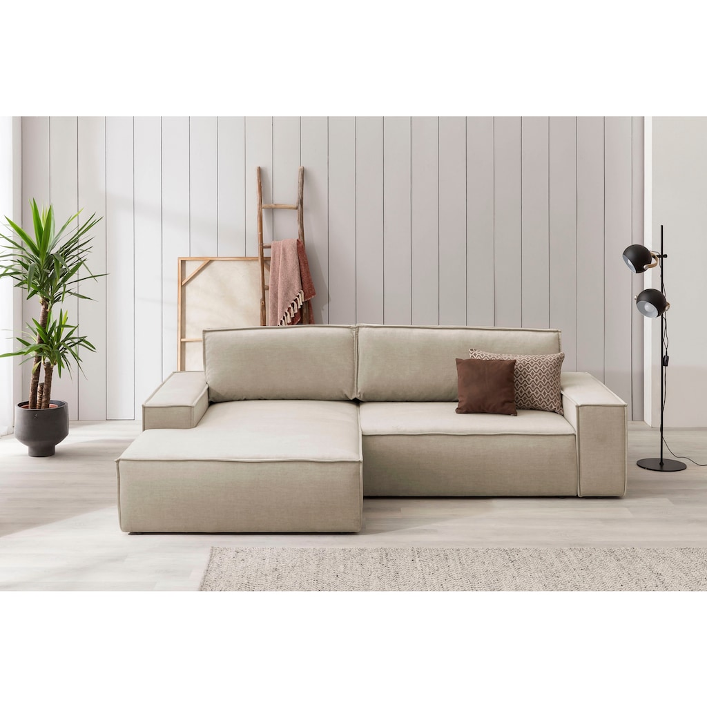 Ecksofa SHERWOOD Schlafsofa, mit Bettkasten, Cord-Bezug