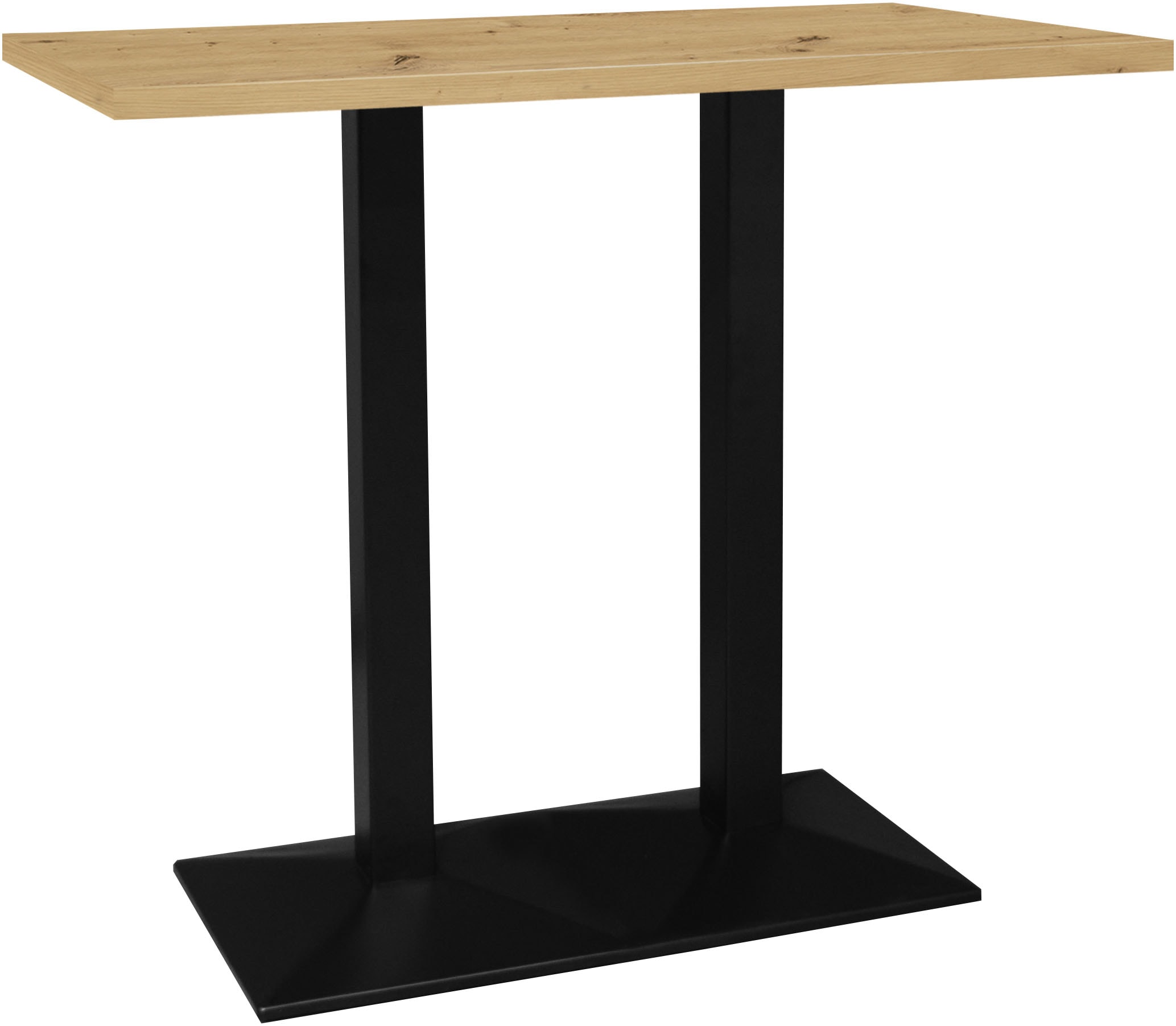 Mäusbacher Bistrotisch "Big Bistro Metall" Doppelsäulengestell, eckige Platte BHT 120x105x70 cm