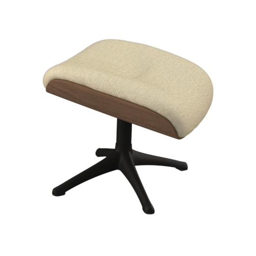 Fußhocker FLEXLUX, B:44cm H:45cm T:35cm, beige, 100% Polyester, Hocker, "Clement Beinstütze. Hervorragender Komfort, Robuster schwarzer Fuß",