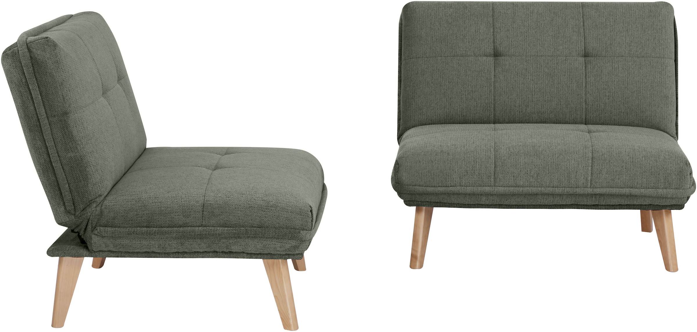 INOSIGN Sessel »DELANEY Schlafsofa, bestehend aus 2 Modulen, mit Schlaffunktion«, Bettsofa, Schlafsessel, Klappsofa, erweiterbar, in Webstoff