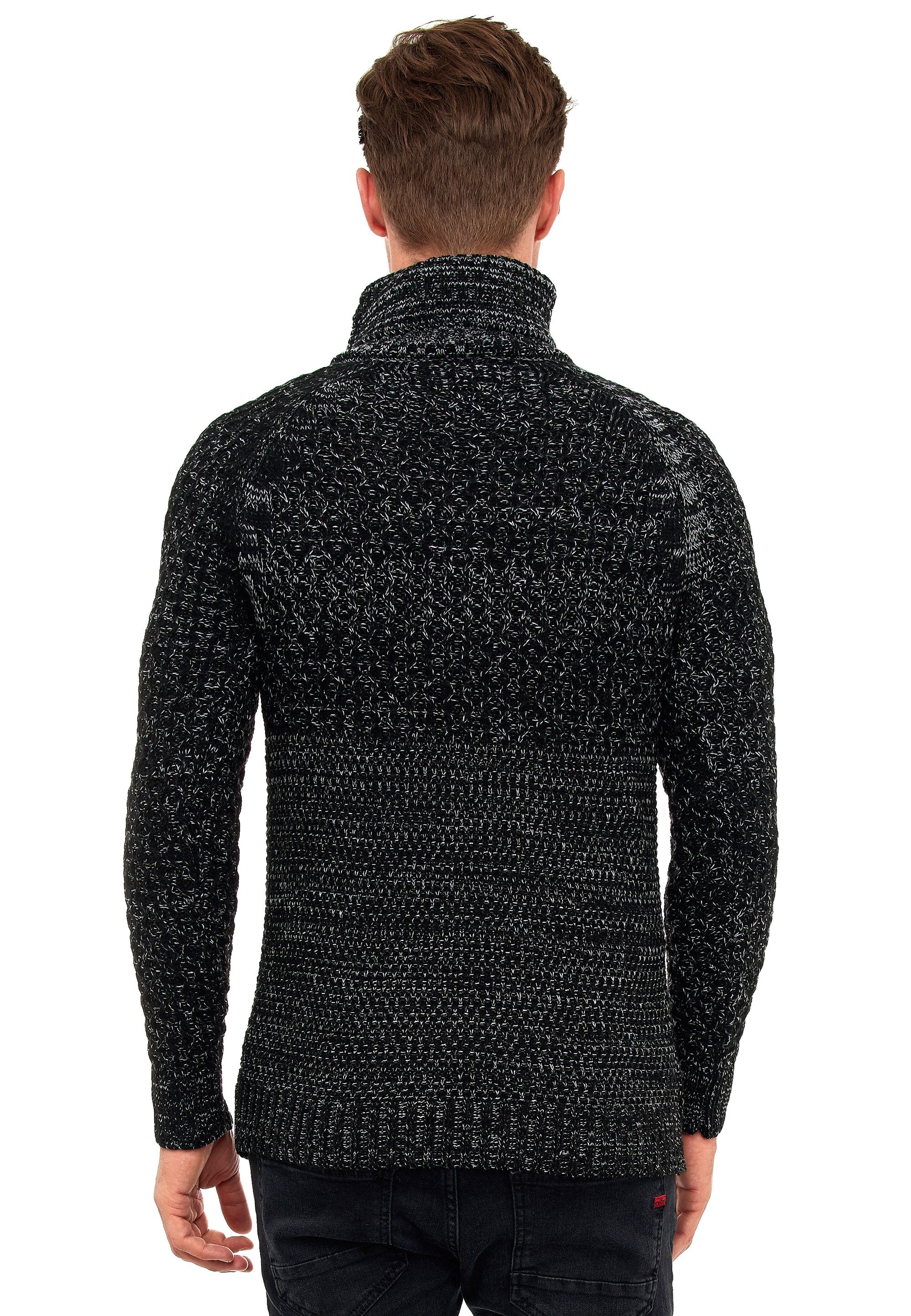 Rusty Neal Knit Sweater Black Melange XL 3
