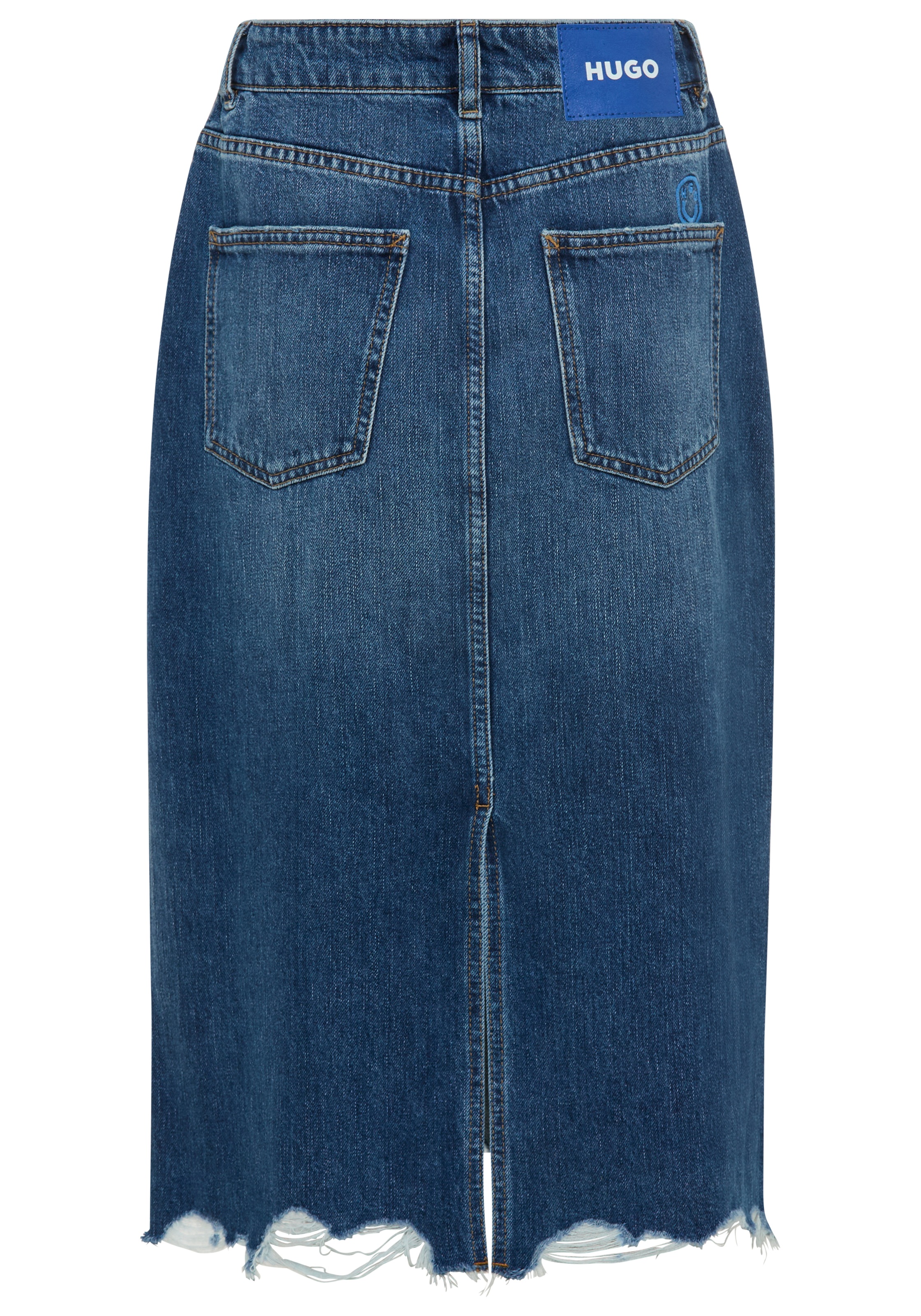 HUGO Blue Jeansrock "Gadele" Mid Rise, in Midi-Länge günstig online kaufen