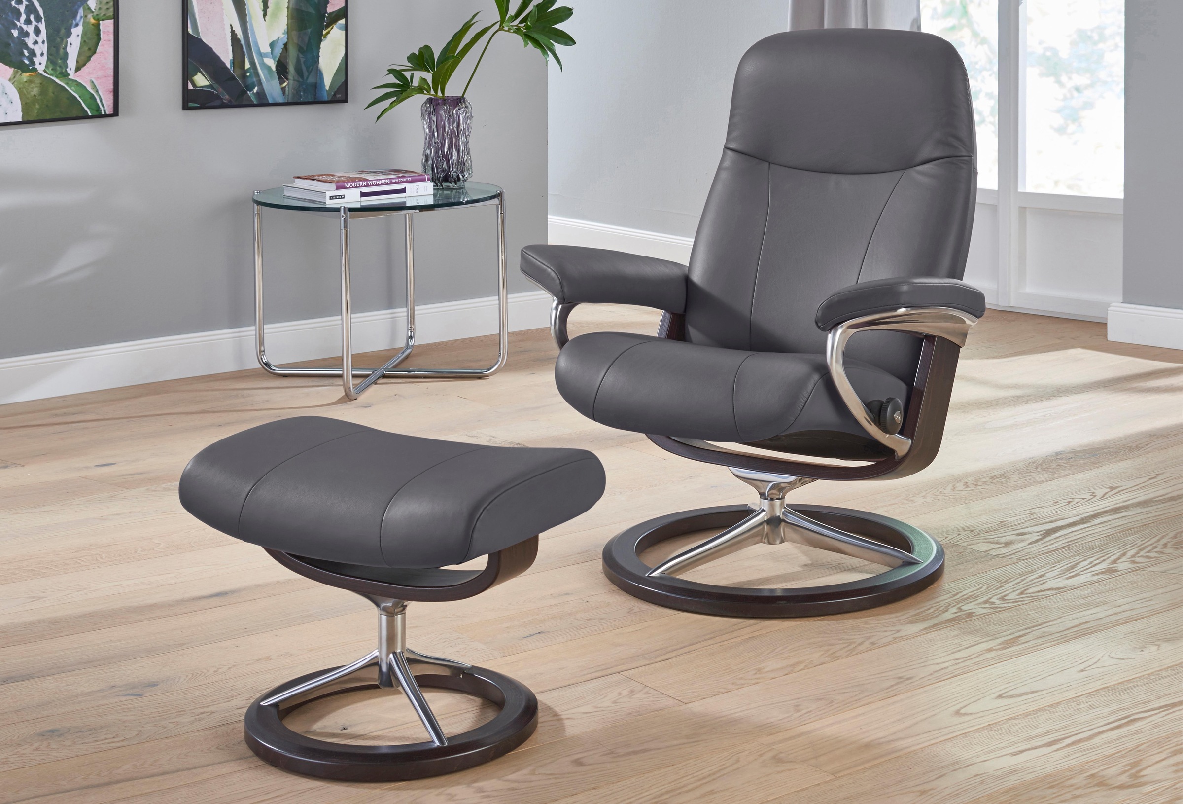 Stressless Relaxsessel "Garda", (Set, Relaxsessel mit Hocker), mit Hocker, günstig online kaufen