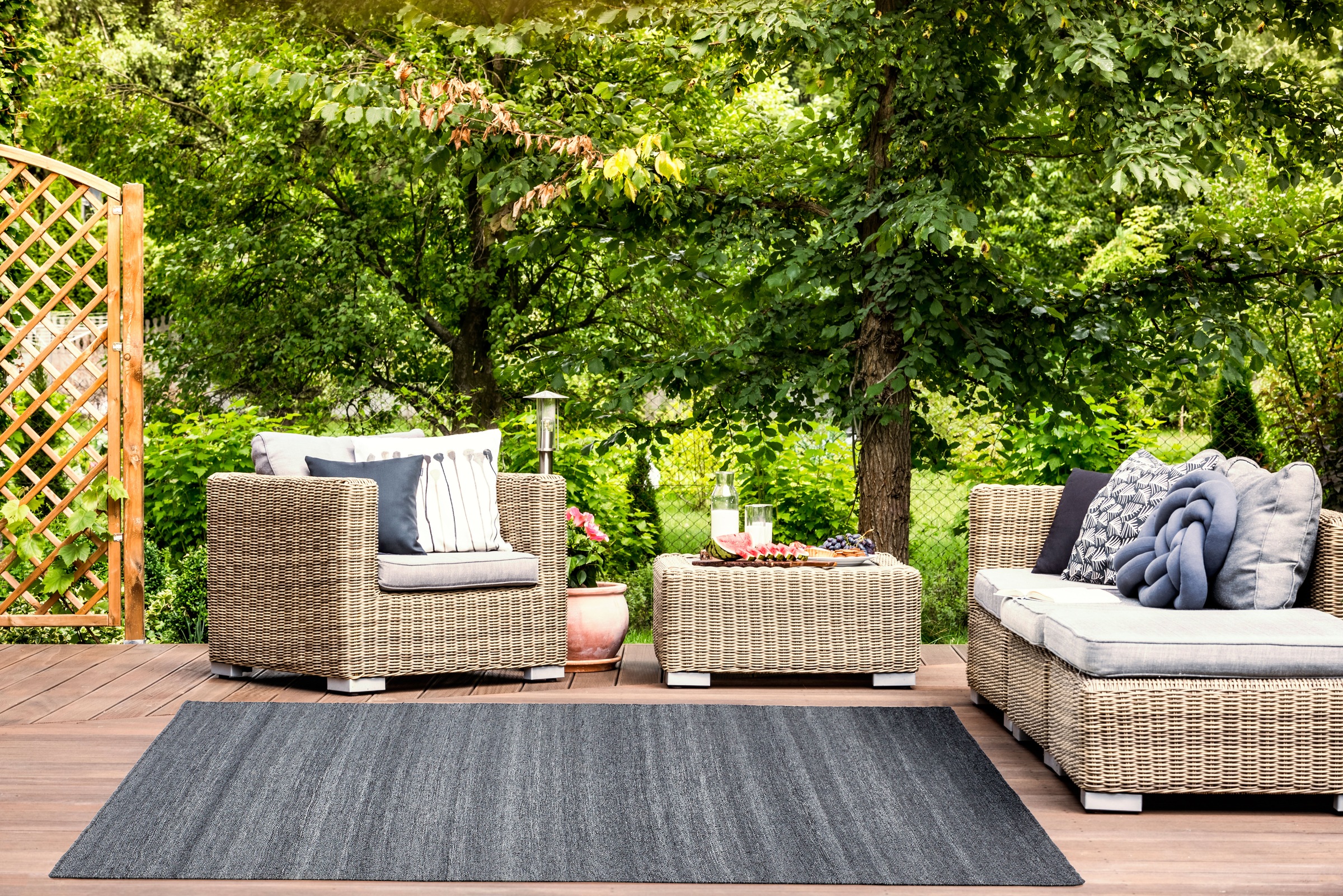 LUXOR living Teppich »Bodo«, rechteckig, 15 mm Höhe, meliert, In- und Outdoor geeignet, Wohnzimmer