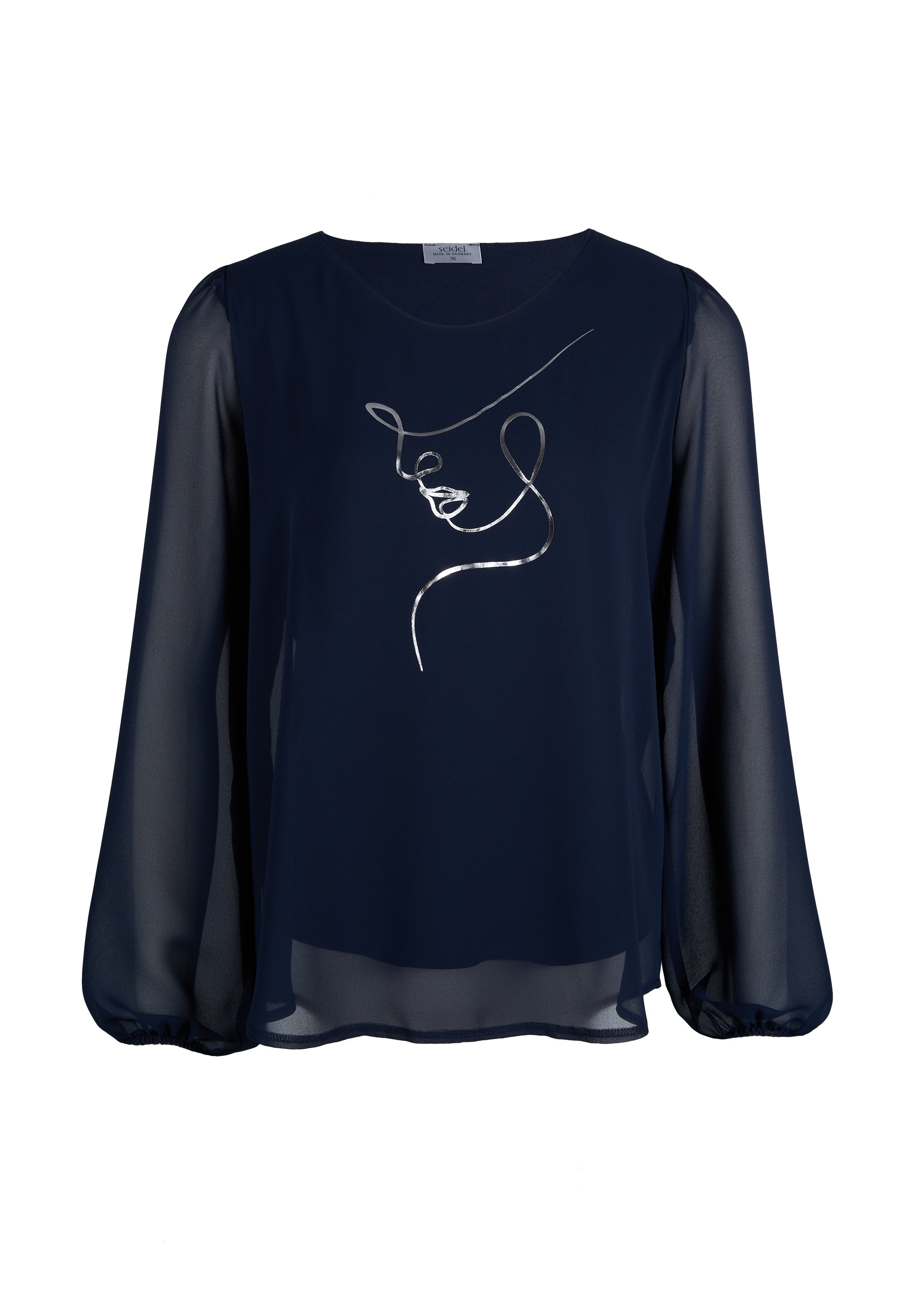 Thumbnail - Seidel Moden Langarmbluse im modischen Lagenlook, MADE IN GERMANY