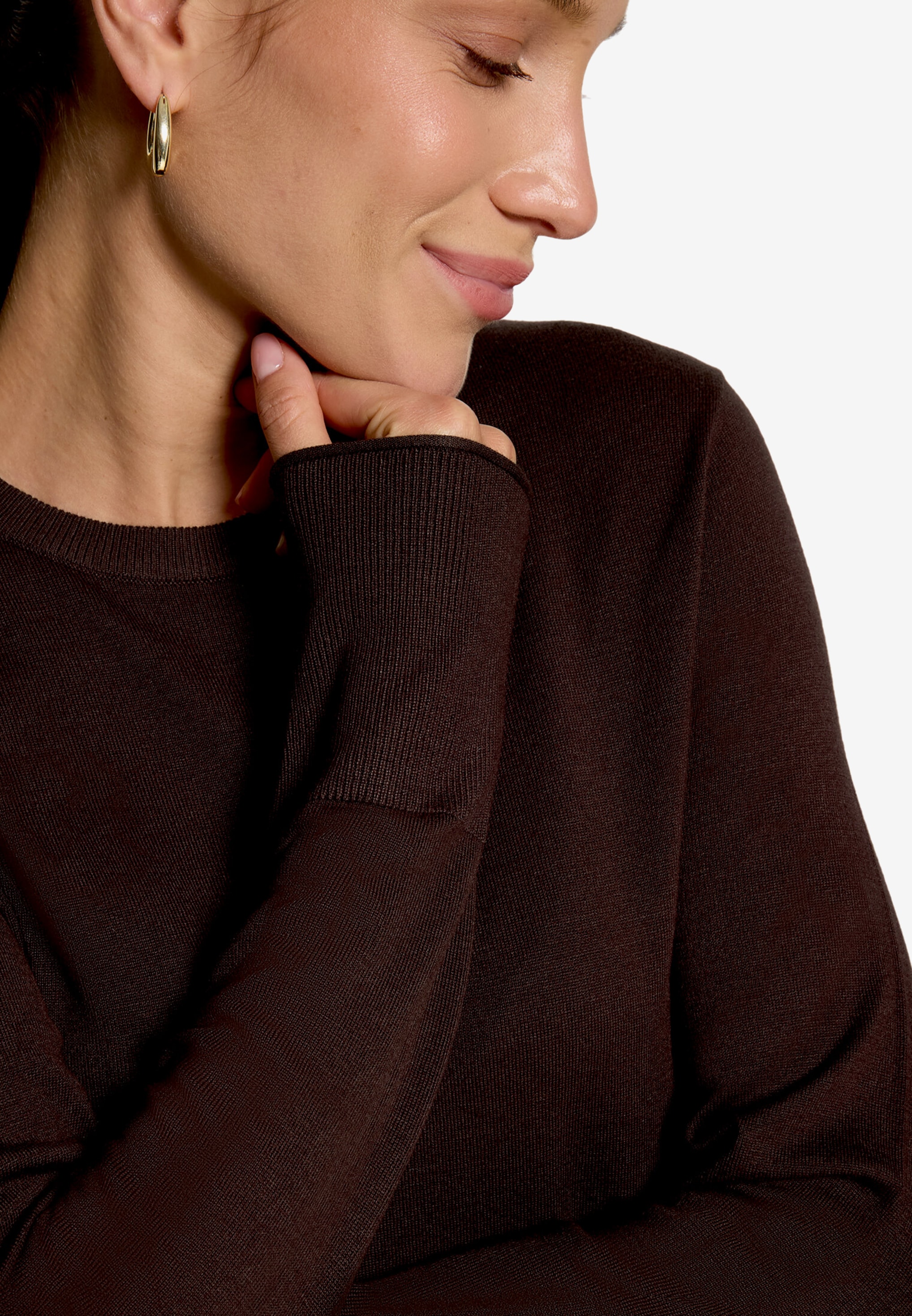 Zero Strickpullover mit Rundhalsausschnitt / Viskose