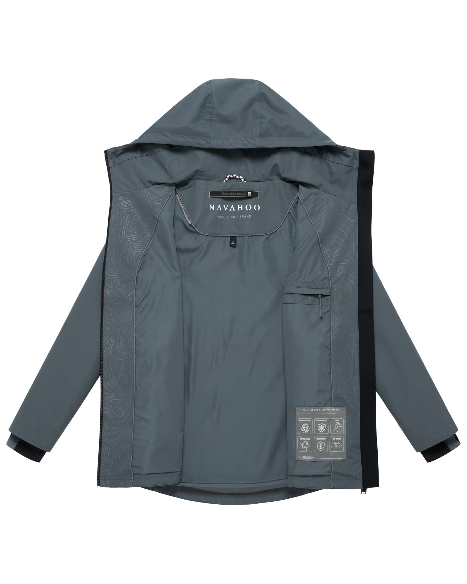 Navahoo Outdoorjacke »Blumentanz 14« mit Kapuze Übergangsjacke mit wasserdichtem Verschluss