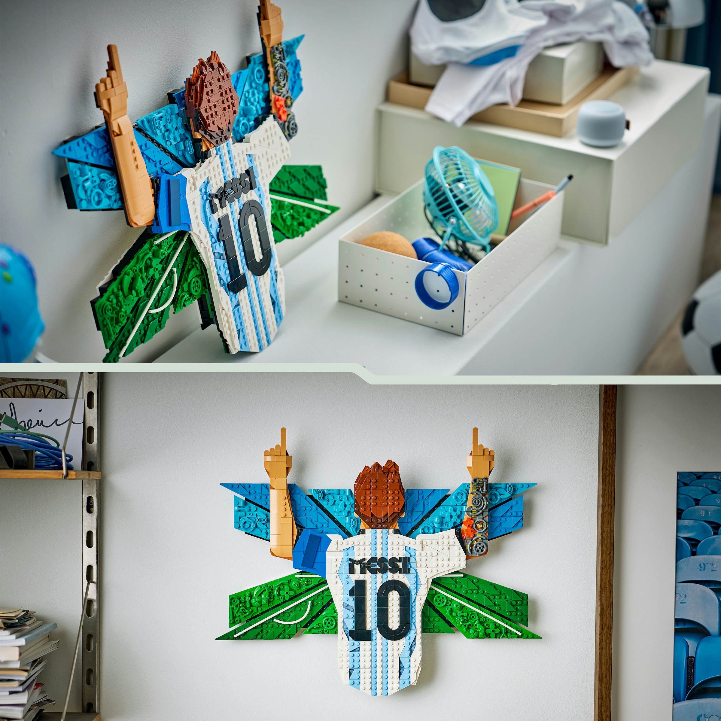 LEGO® Konstruktionsspielsteine »Lionel Messi – Torjubel (43018), LEGO Editions Football« Made in Europe