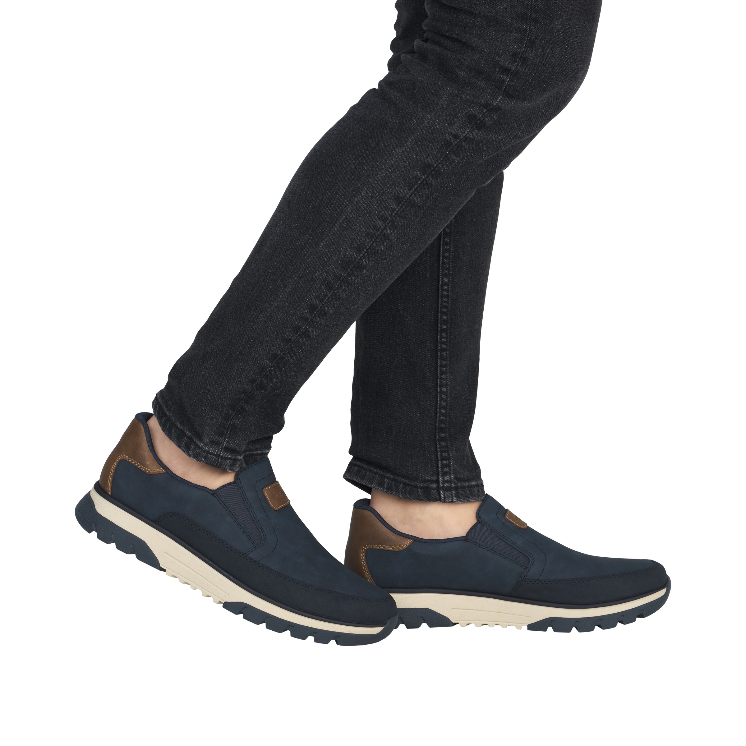 Thumbnail - Rieker Slip-On Sneaker Slipper, Schlupfschuh, Halbschuh mit weicher MemoSoft-Innensohle