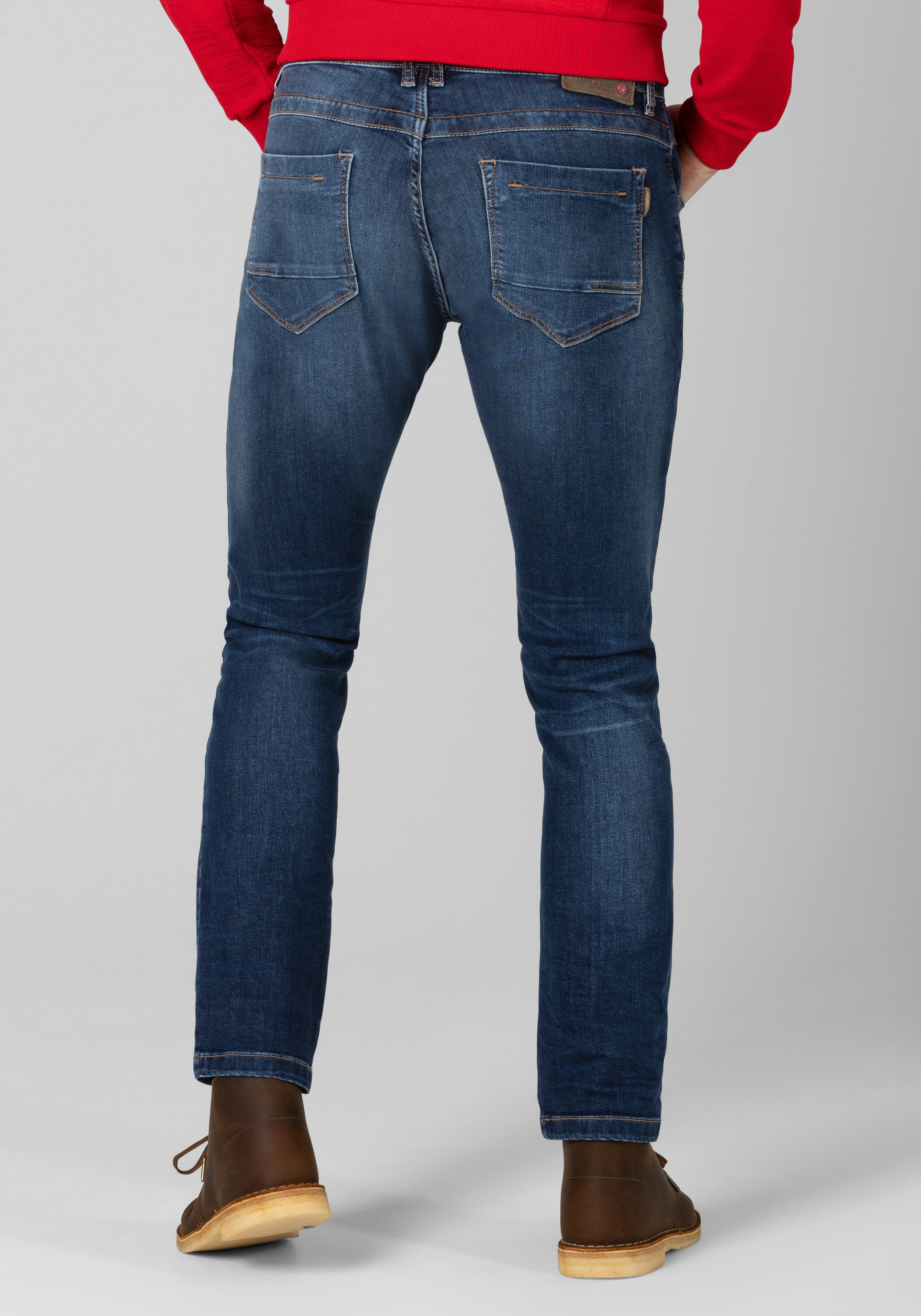 TIMEZONE Herren Jeans ScottTZ - Slim Fit - Blau - Sea Blue Aged Wash günstig online kaufen