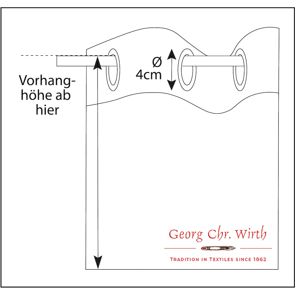 Wirth Vorhang »Wiessee«, (1 St.)