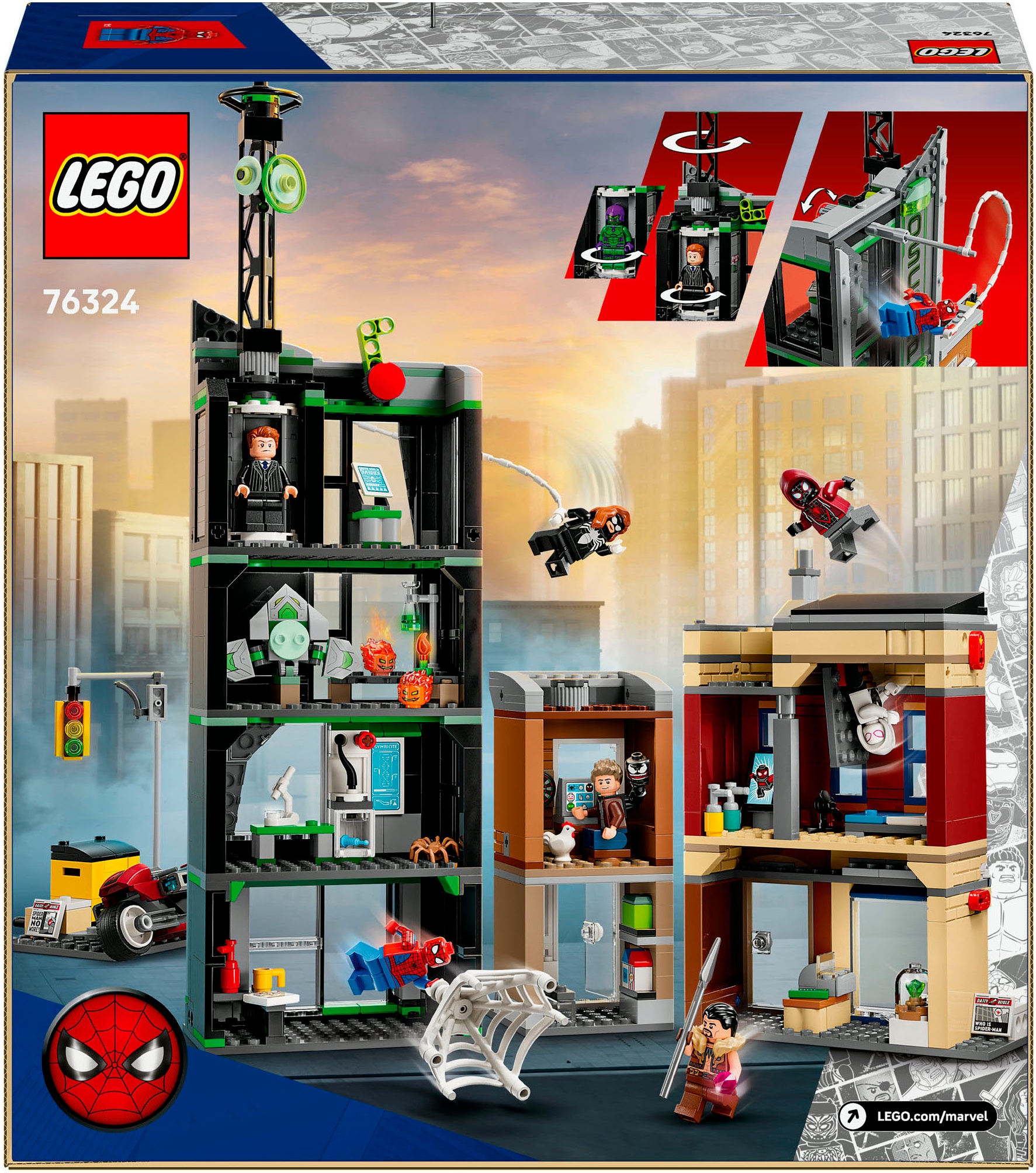 LEGO® Konstruktionsspielsteine »Spider-Man vs. Oscorp (76324), LEGO Super Heroes«, (808 St.), Made in Europe